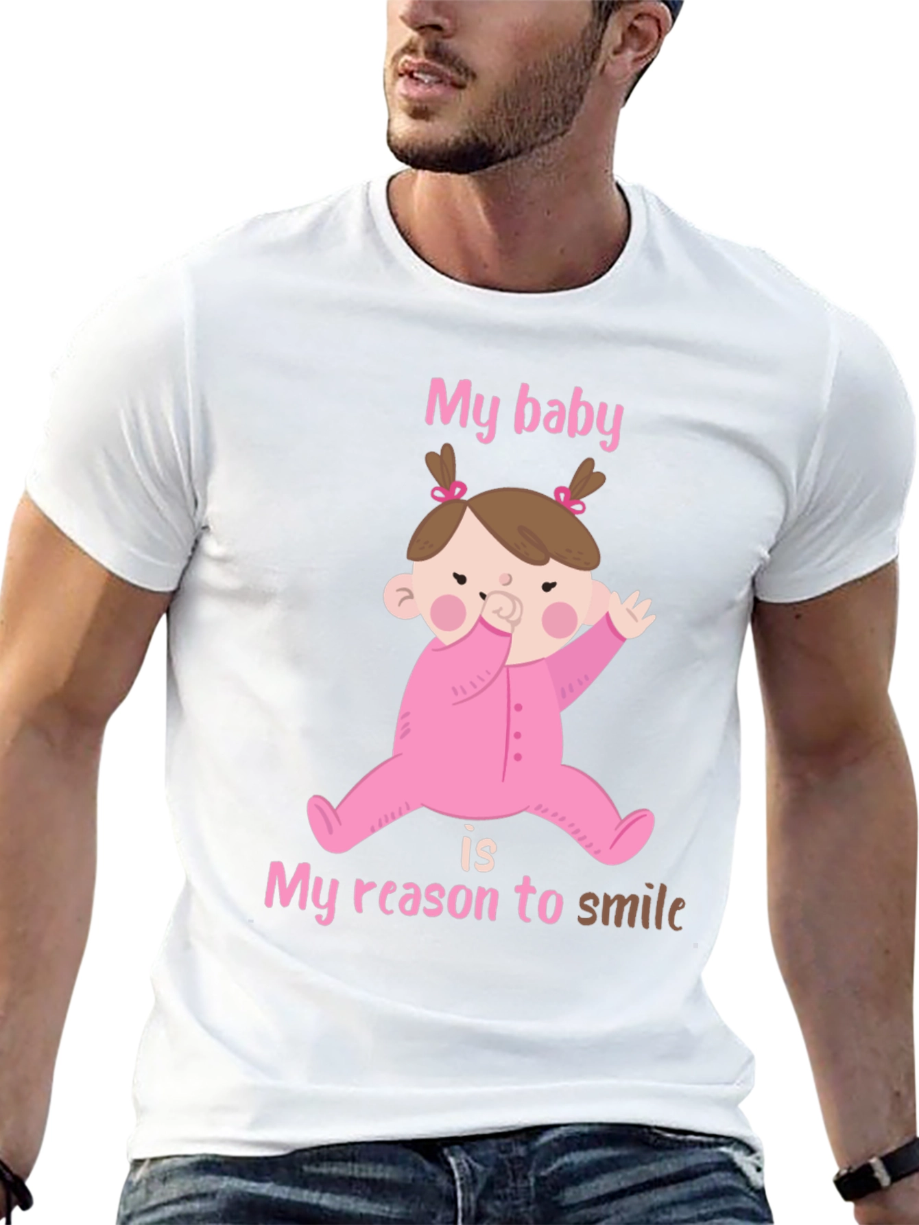 Black My Baby, My Reason To Smile T-Shirt view 13