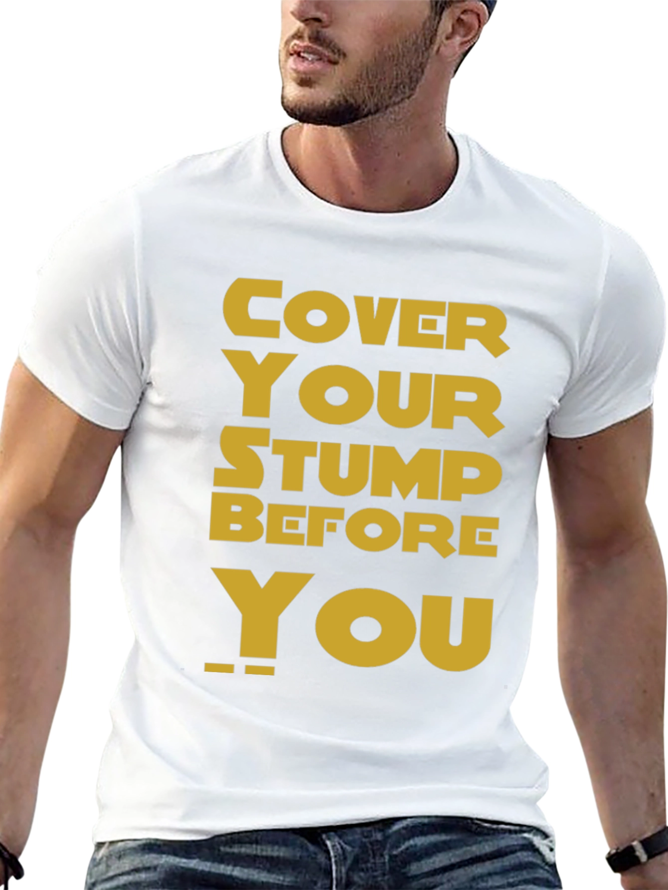 Black Cover Your Stump Graphic Tee view 13