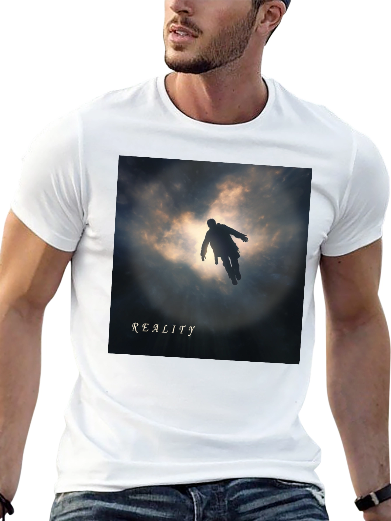 Black Reality Graphic Tee - Mens Black T-Shirt view 13