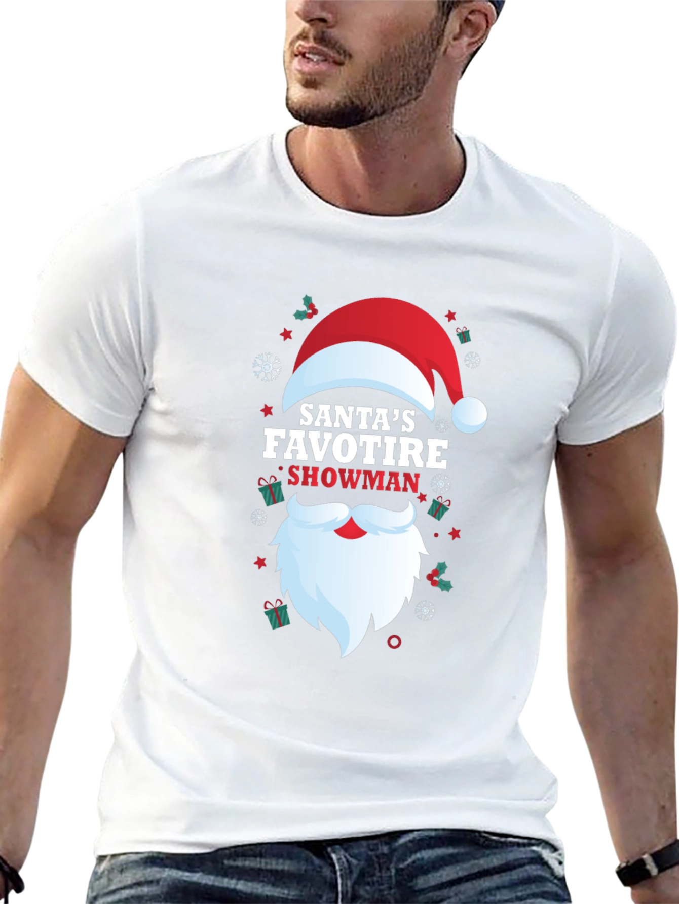 Black Santa's Favotire Showman Christmas T-Shirt view 13
