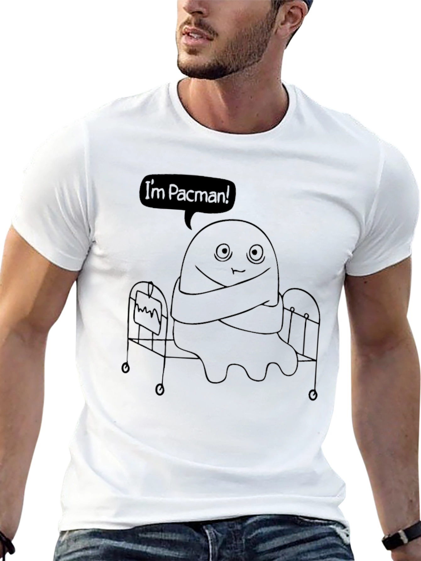 Black I'm Pacman Black T-Shirt view 13