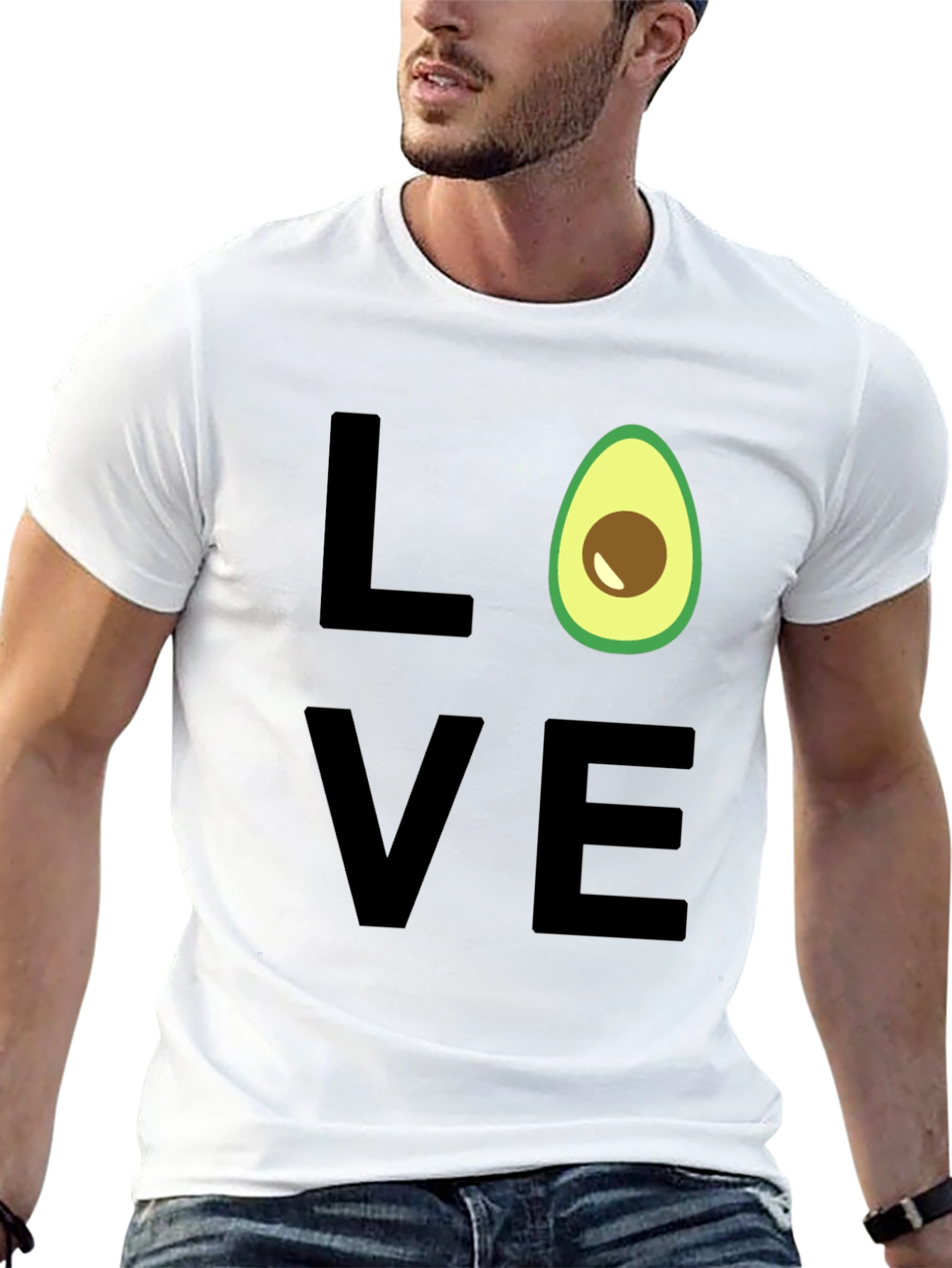Black Avocado Love Graphic Tee - Trendy Casual Shirt view 13