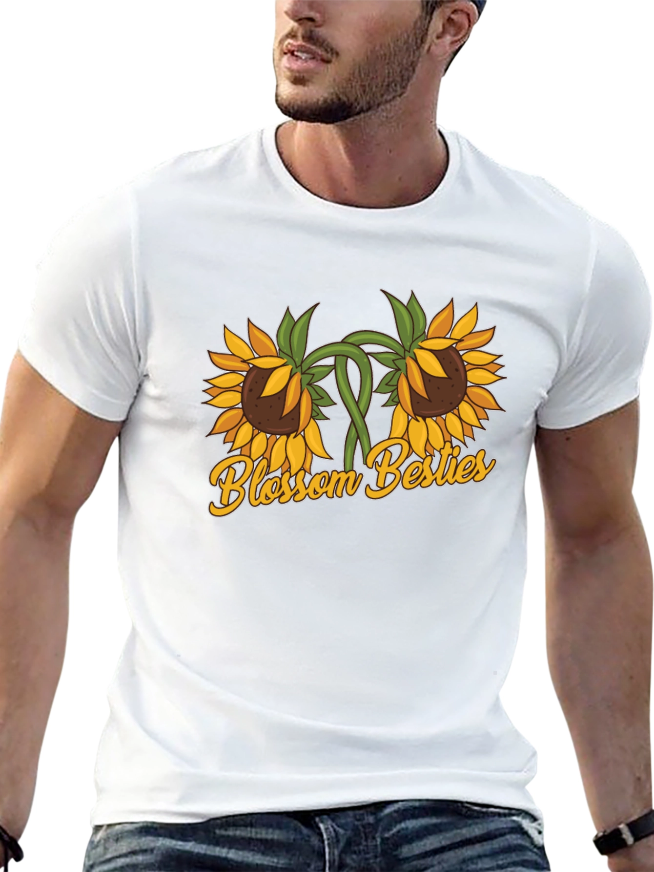 Black Blossom Besties Sunflower Graphic T-Shirt view 13