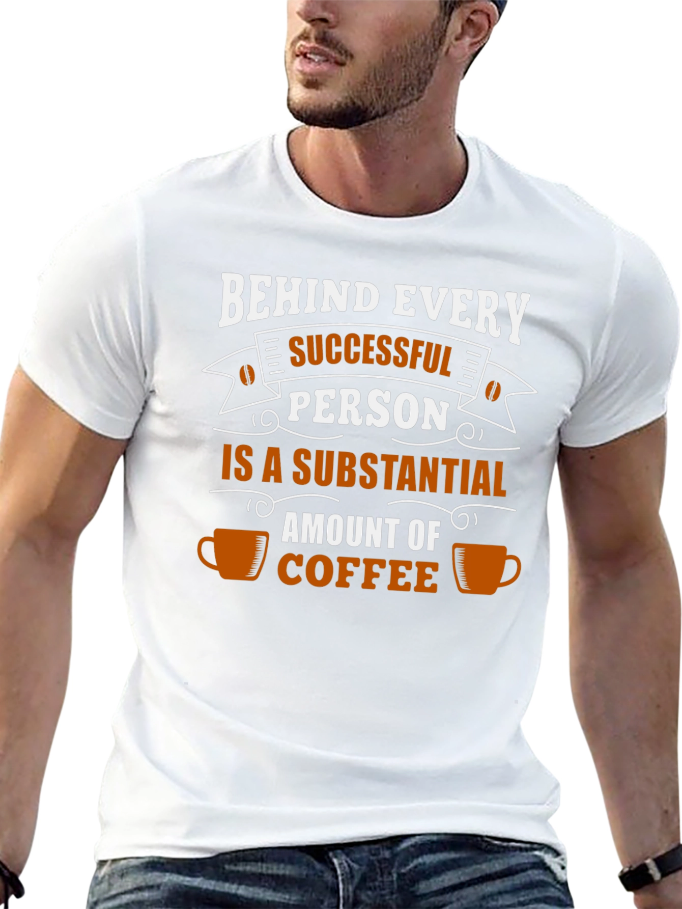 Black Coffee Lover T-Shirt: Behind Every Successful Person view 13