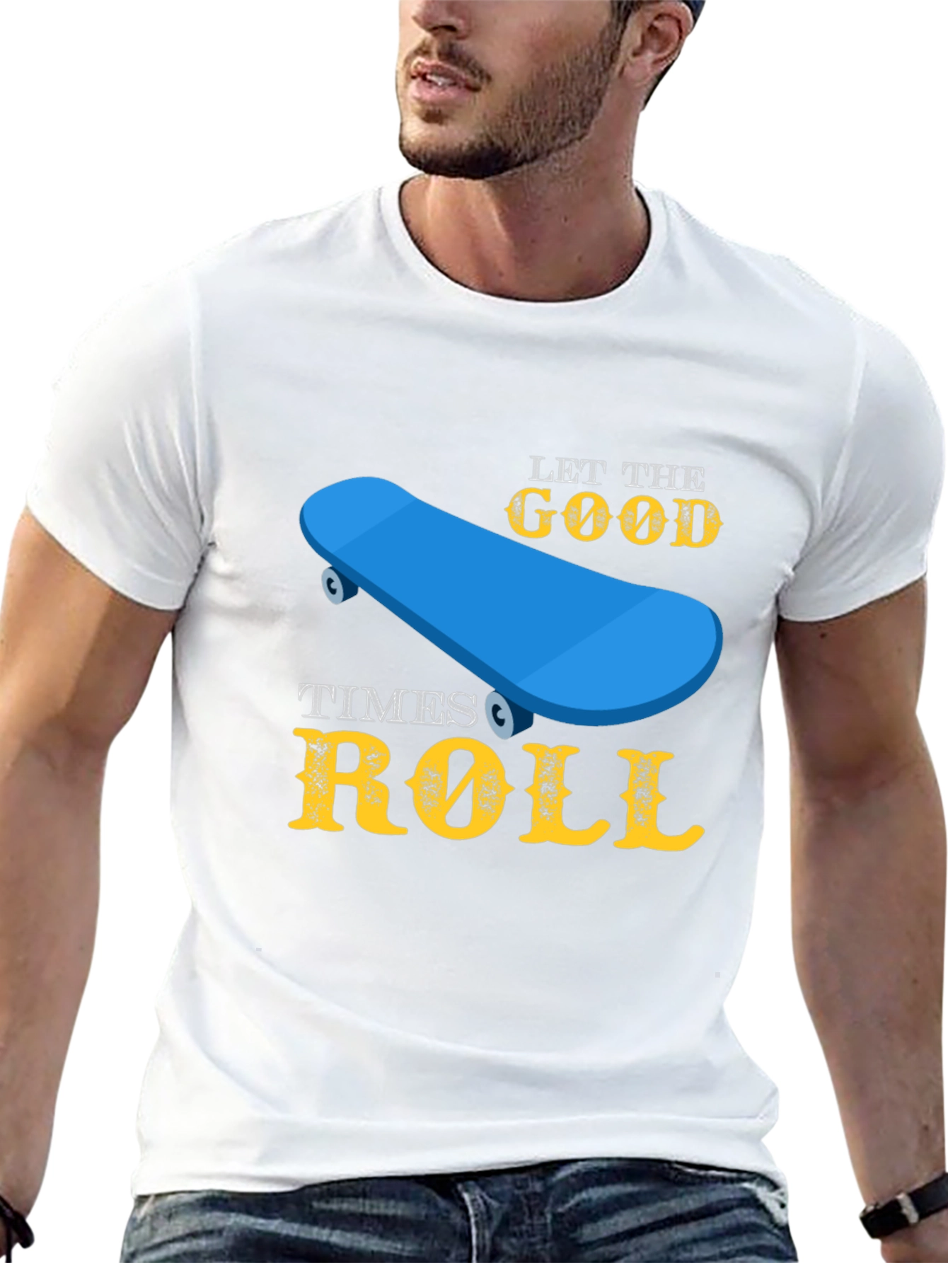 Black Skateboard T-Shirt - Let the Good Times Roll view 13