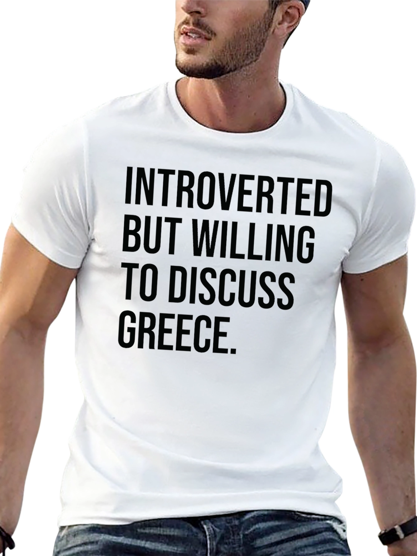 Black Introverted Greece T-Shirt view 13
