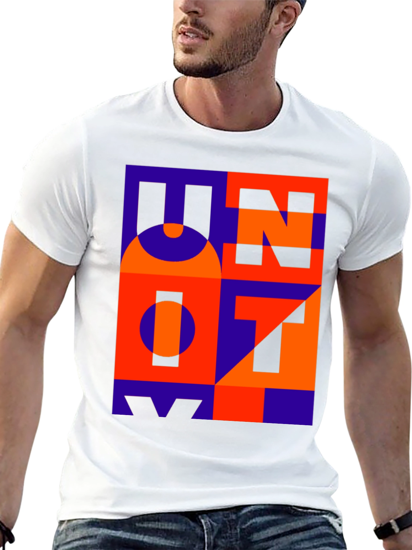 Black Abstract Geometric T-Shirt view 13