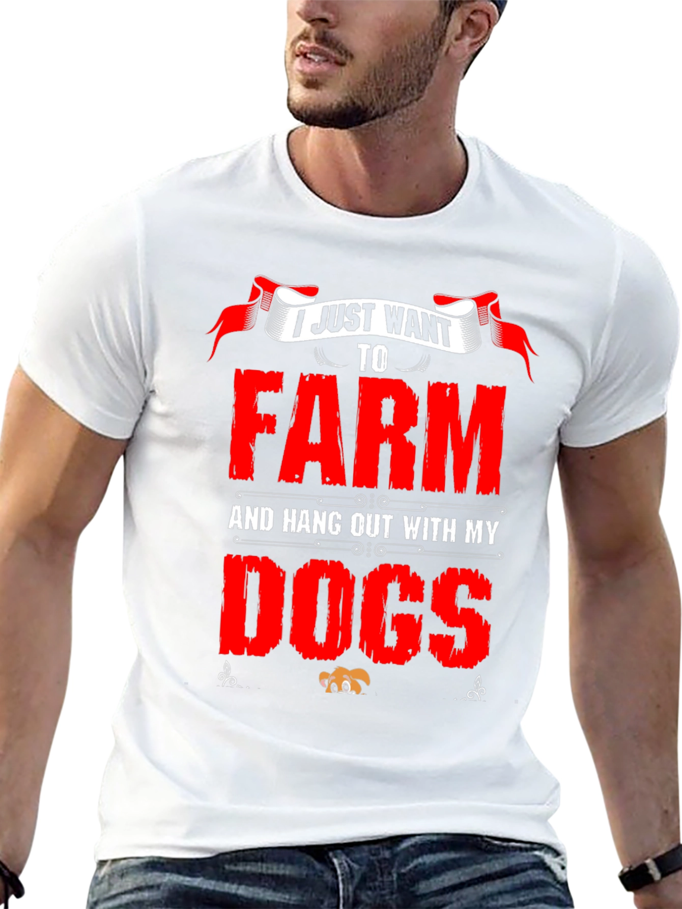 Black I Just Want To Farm And Hang Out With My Dogs T-Shirt view 13