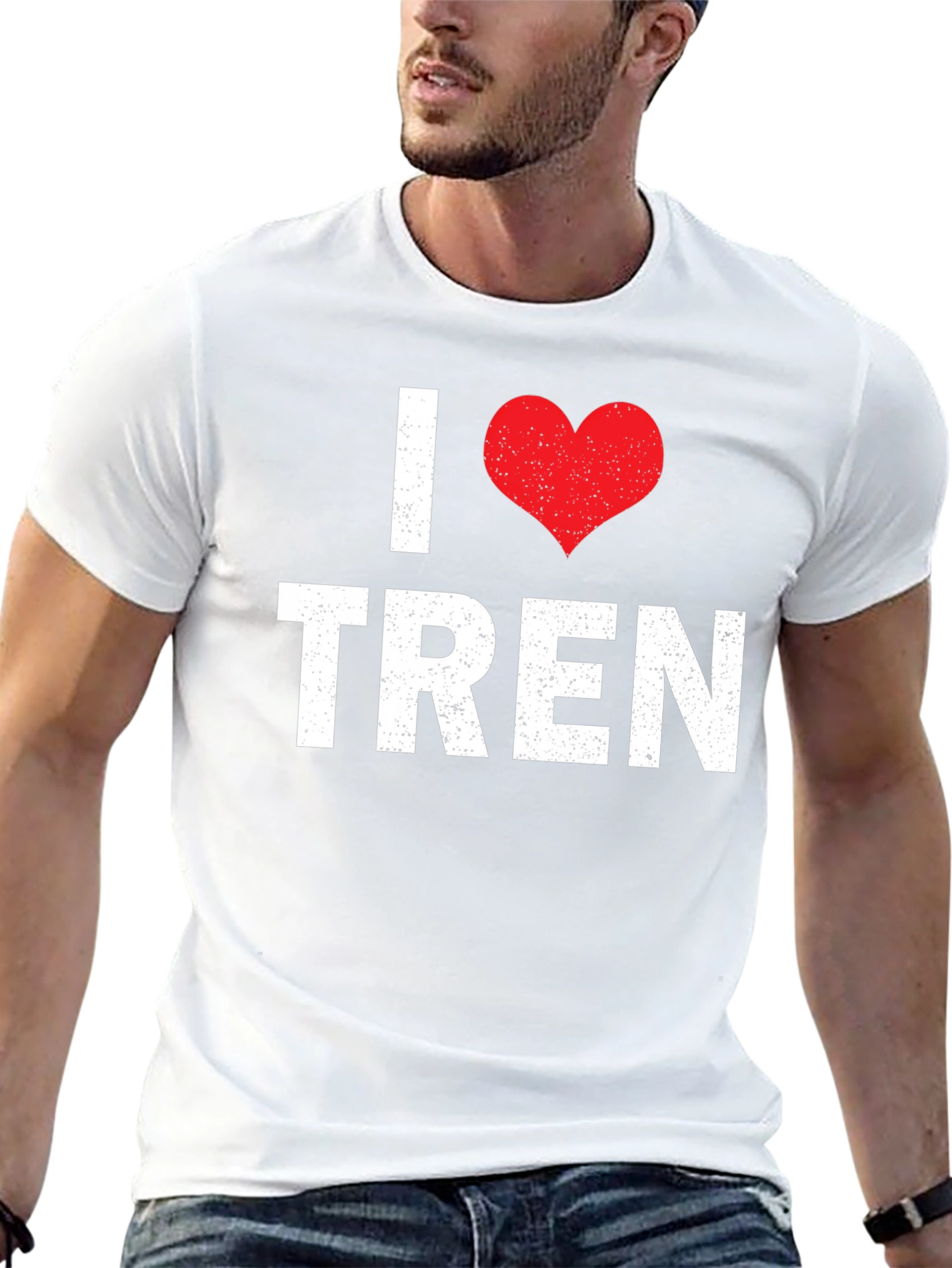 Black I Love Tren Graphic T-Shirt view 13