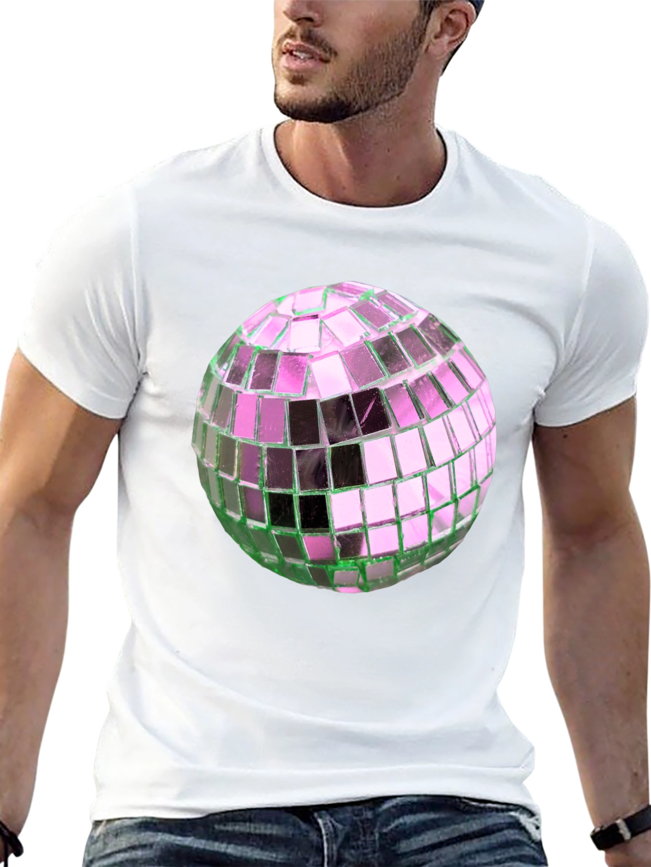 Black Disco Ball Graphic Tee - Party Ready Style view 13