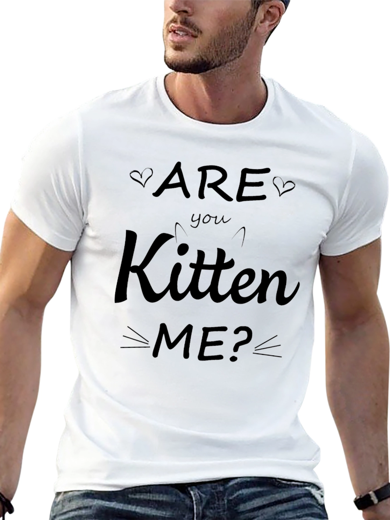 Black Are You Kitten Me? Graphic Tee - Soft Cotton Blend view 13