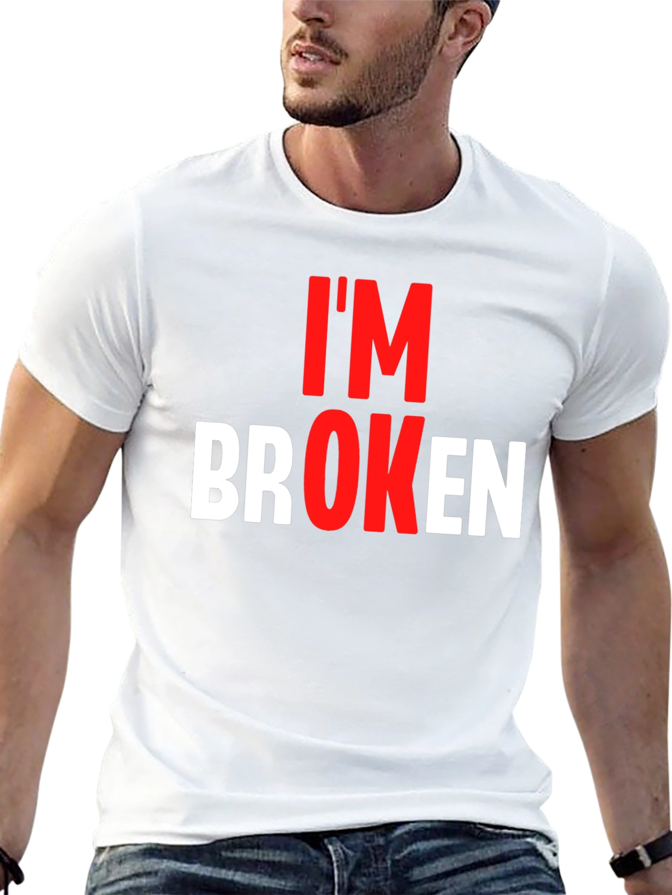 Black I'm Broken Graphic Tee - Black T-Shirt view 13