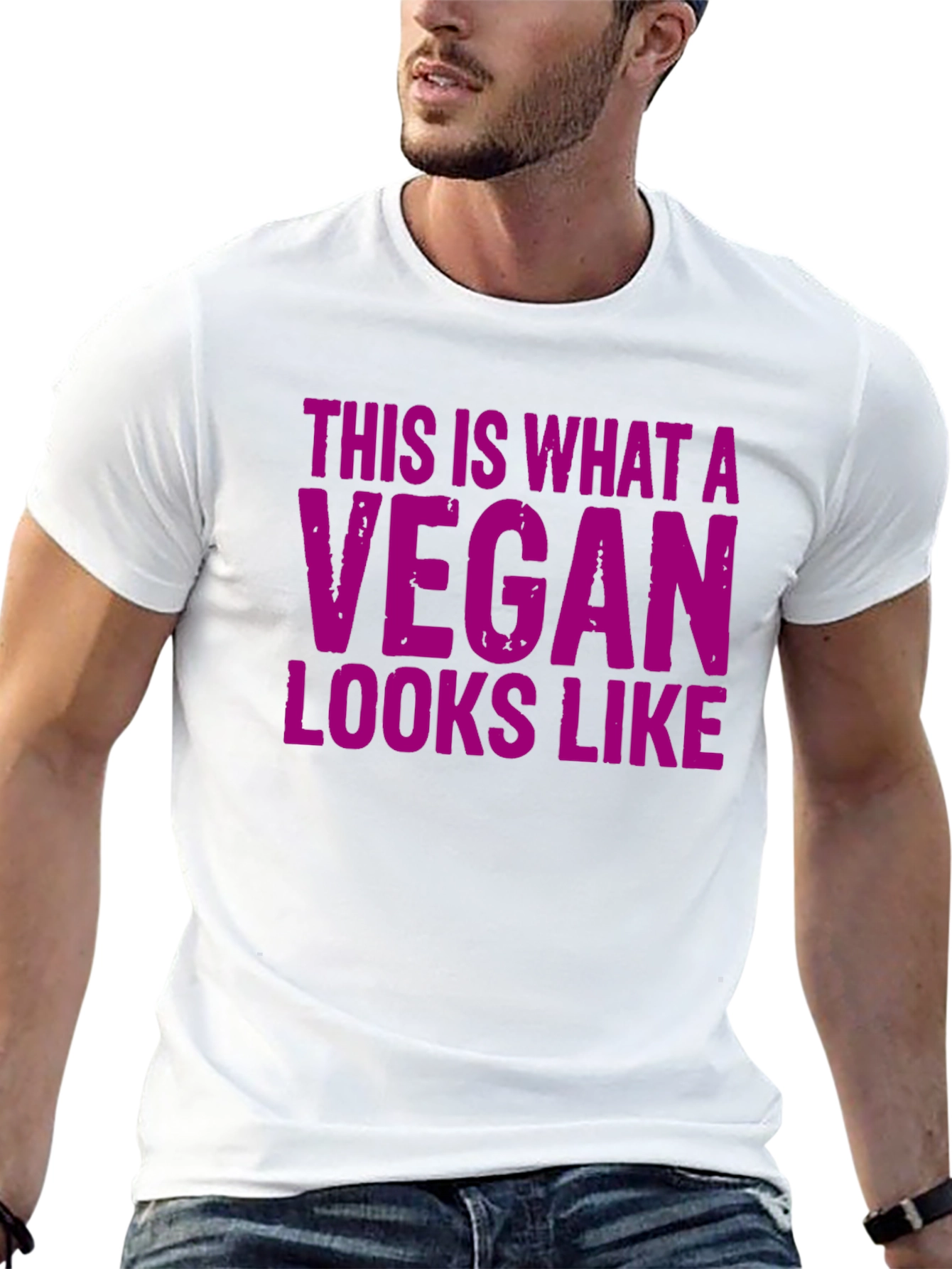 Black Vegan Statement T-Shirt - This is What a Vegan Looks Like view 13