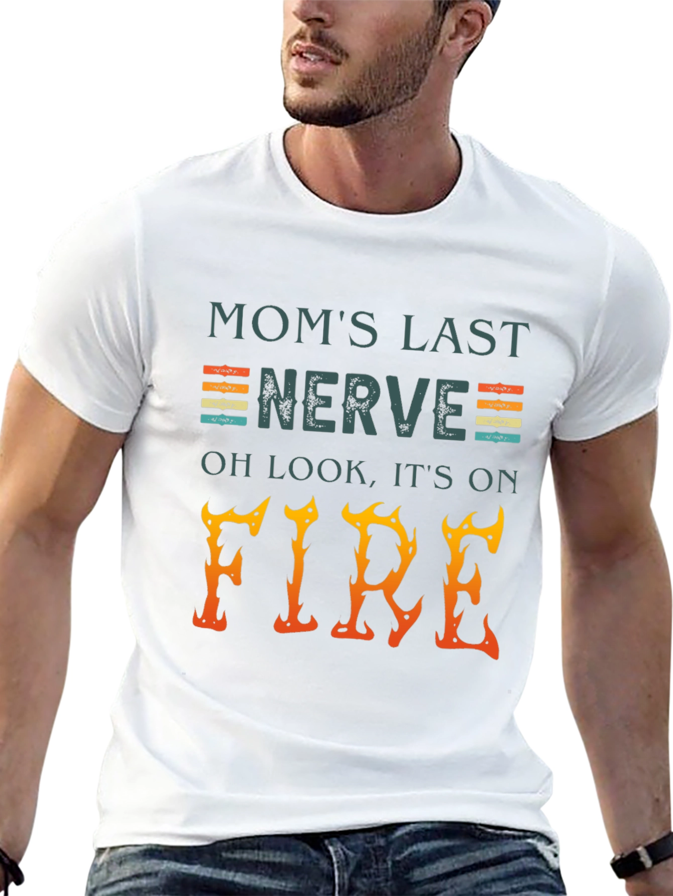 Black Mom's Last Nerve On Fire Graphic Tee view 13