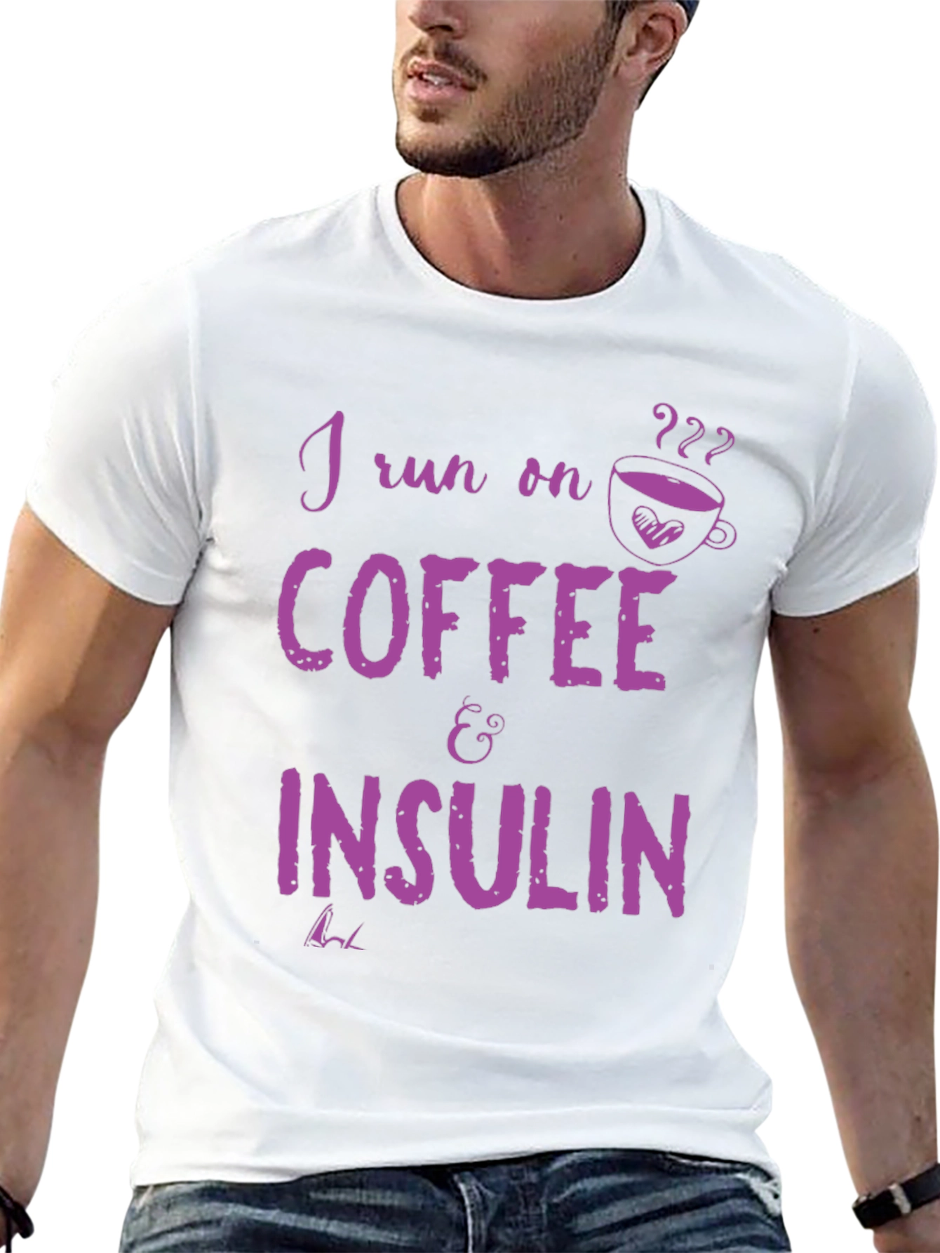 Black Coffee and Insulin T-Shirt - Funny Diabetes Tee view 13