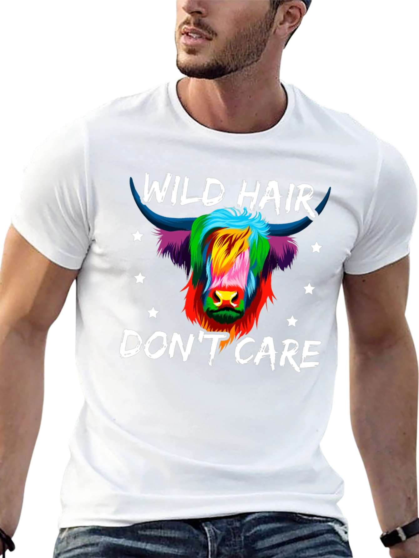 Black Wild Hair Don't Care T-Shirt view 13
