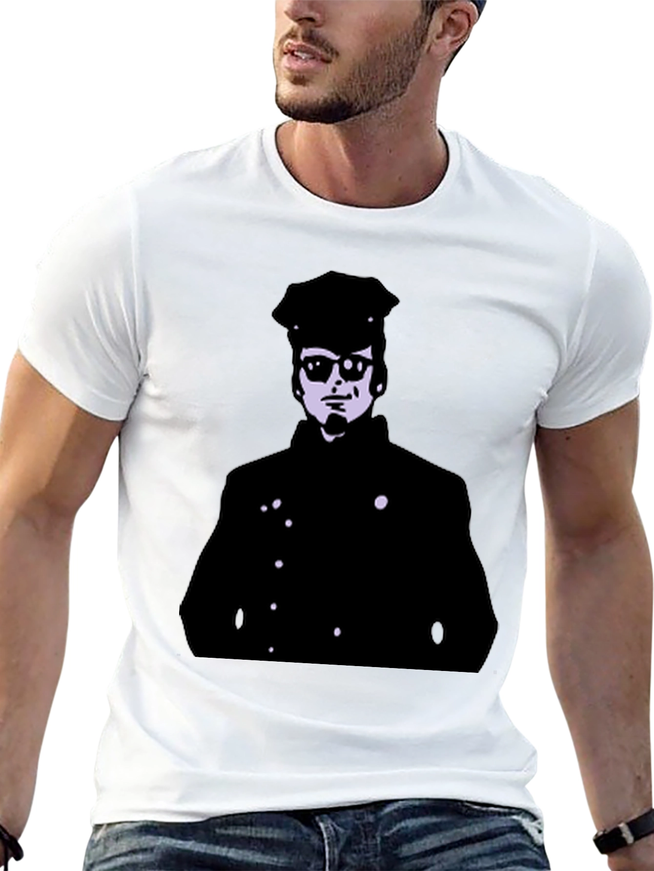 Black Cool Silhouette Graphic Black T-Shirt view 13