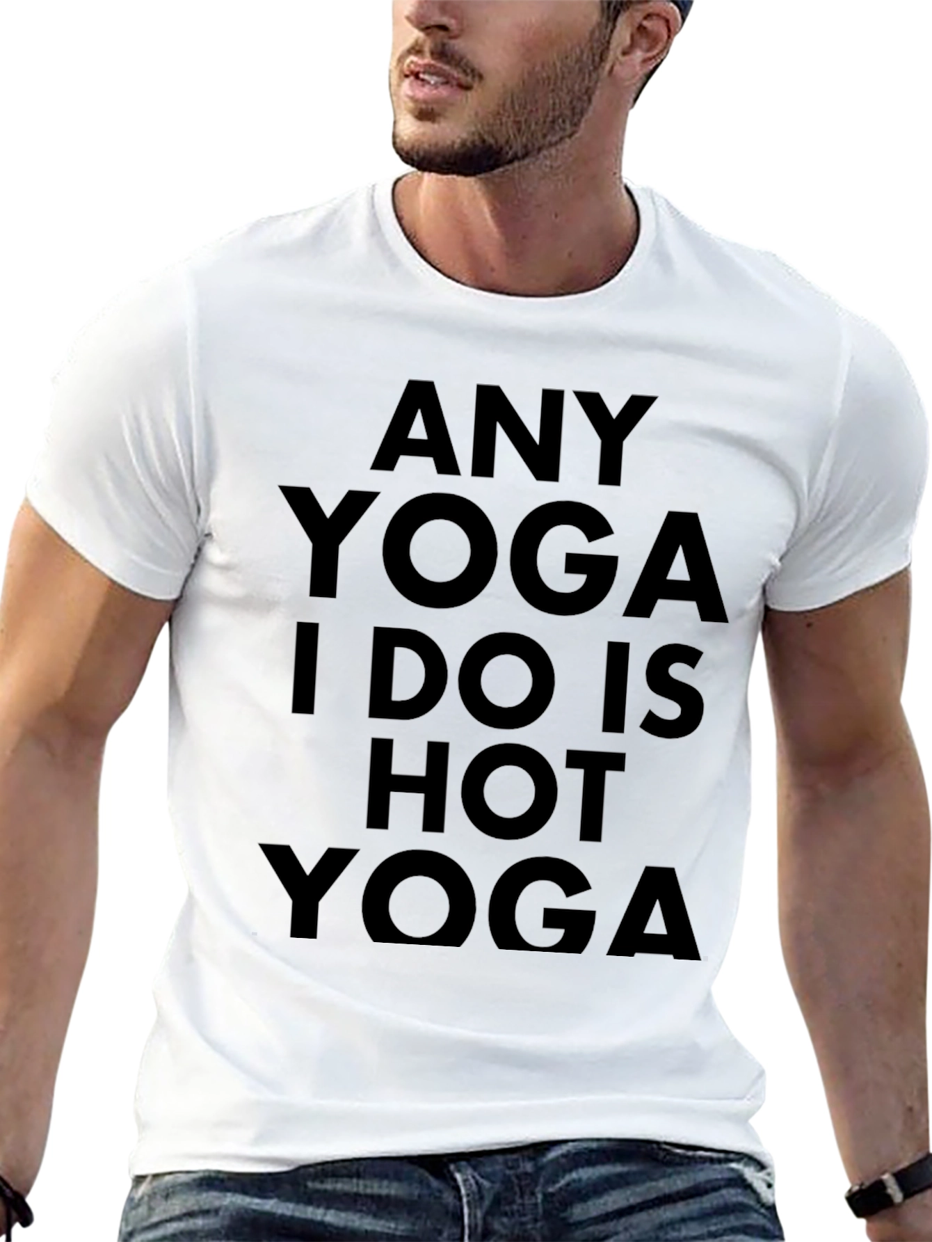 Black Funny Hot Yoga Graphic Tee view 13