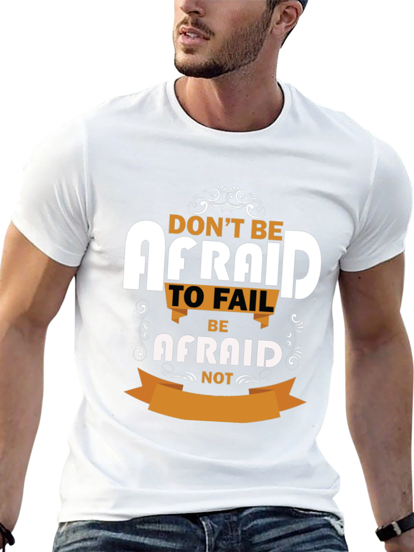 Black Inspirational T-Shirt - Don't Be Afraid view 13