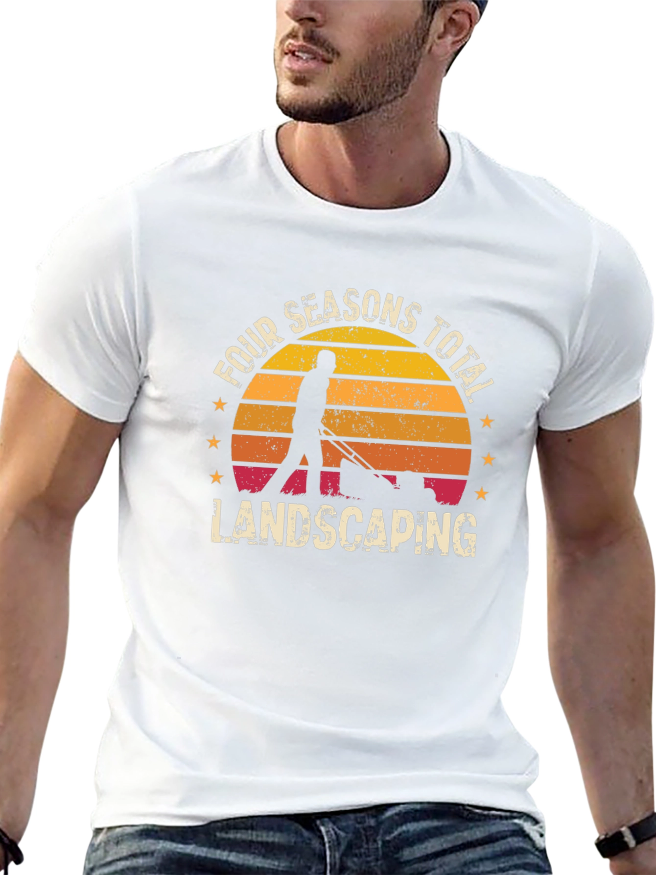 Black Four Seasons Total Landscaping Graphic Tee view 13