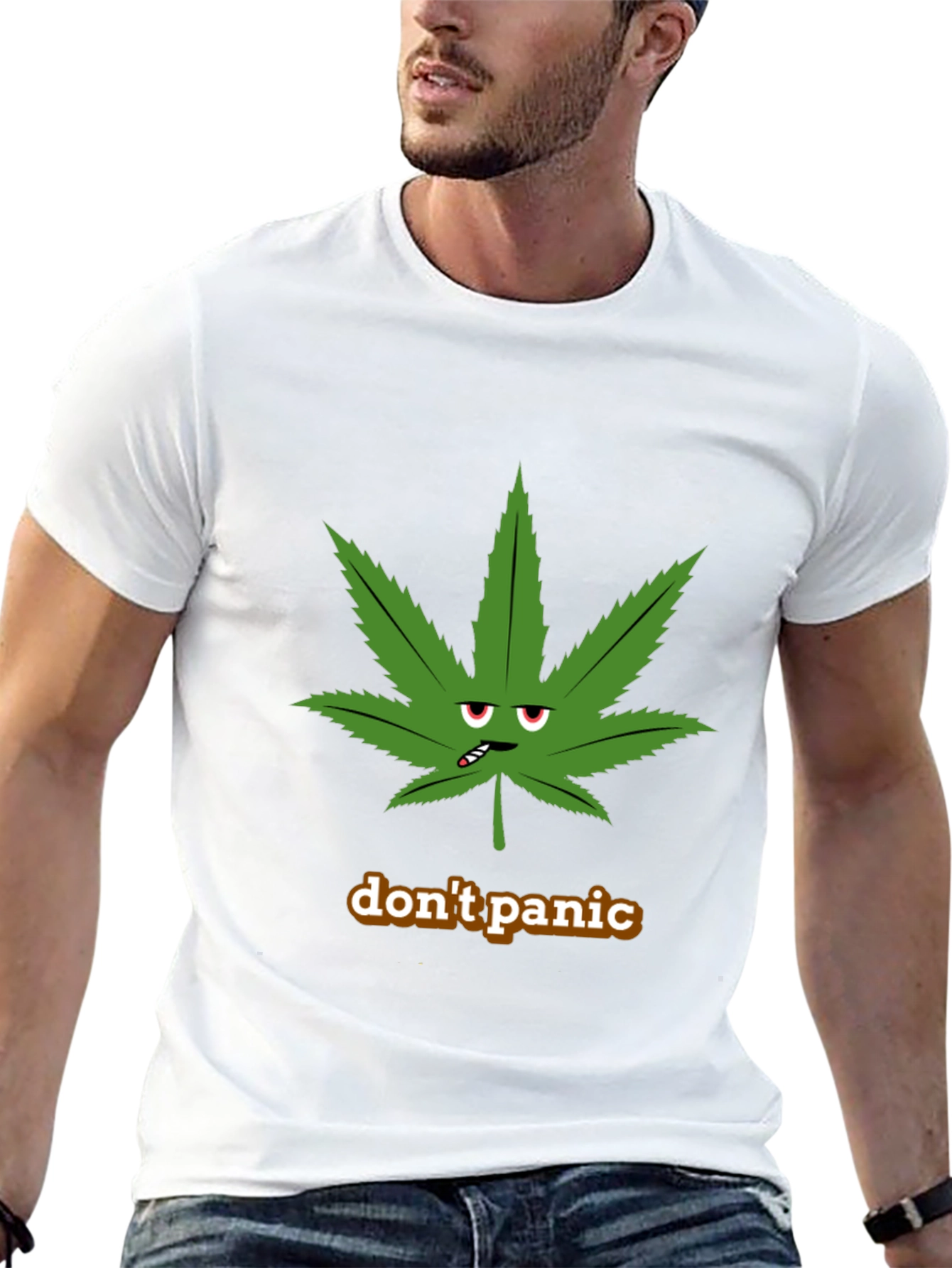 Don't Panic Weed Leaf T-Shirt - 13