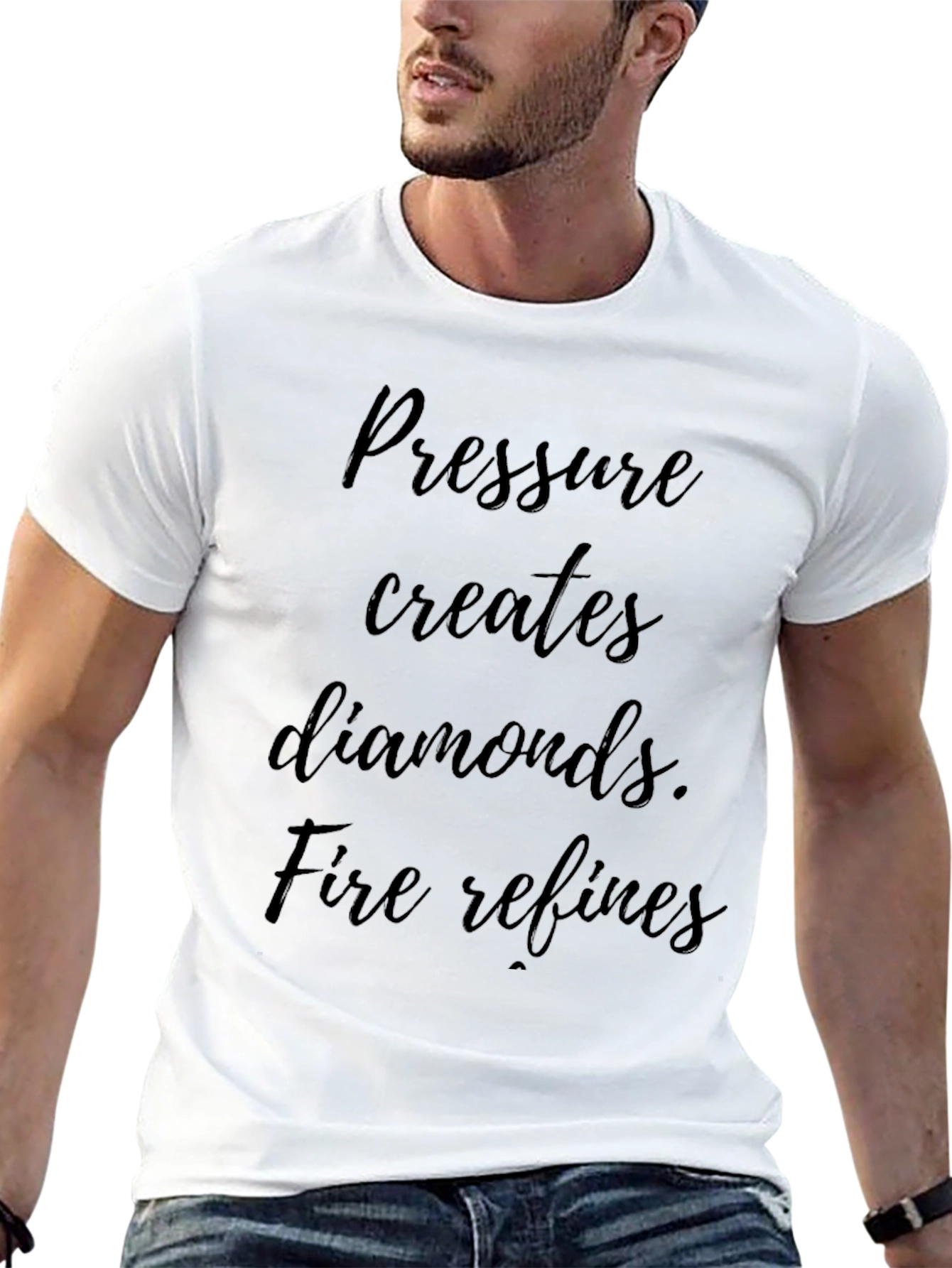 Black Pressure Creates Diamonds T-Shirt - Motivation & Inspiration  view 13