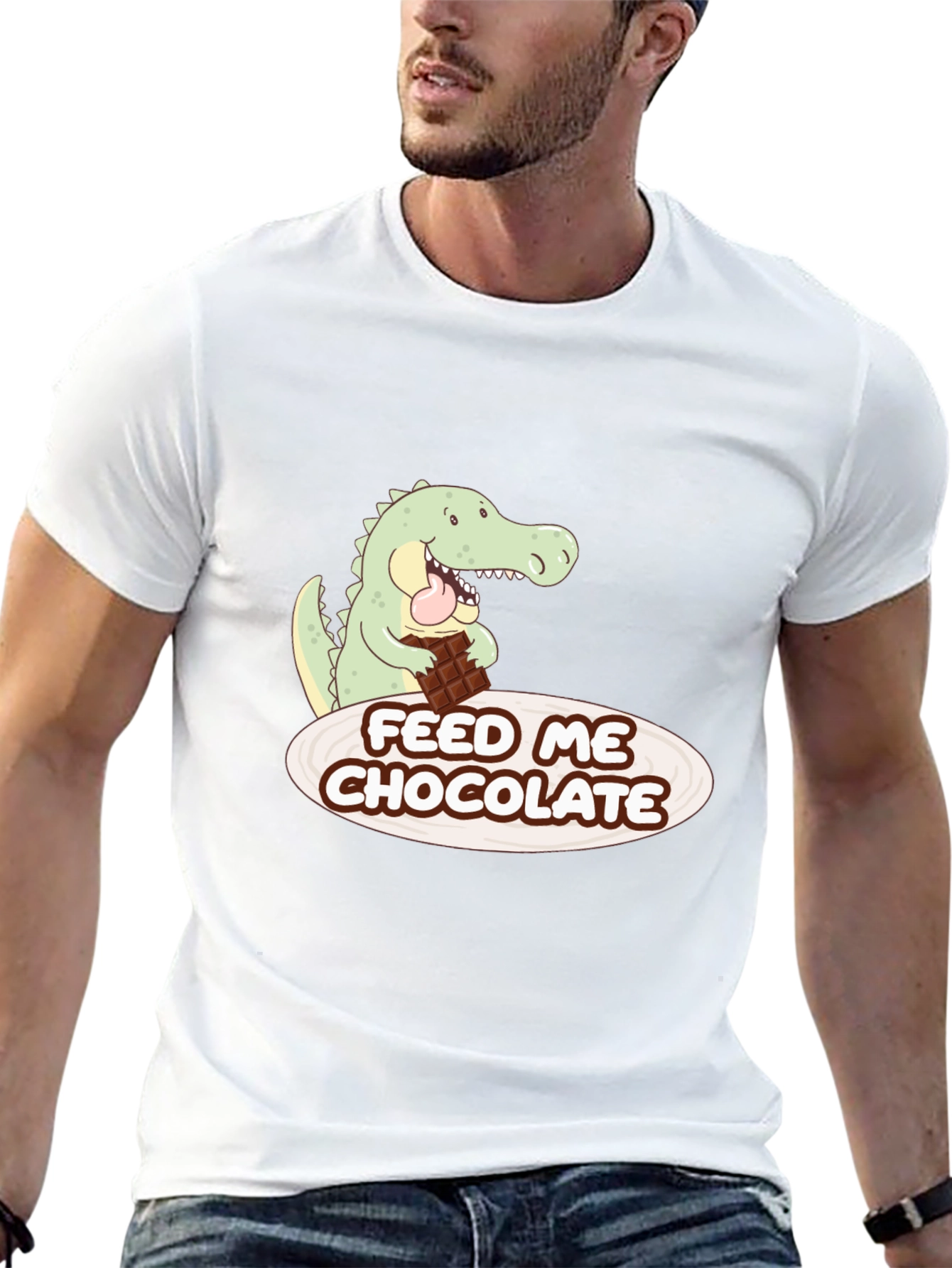 Black Funny Alligator Chocolate Lover Graphic Tee view 13