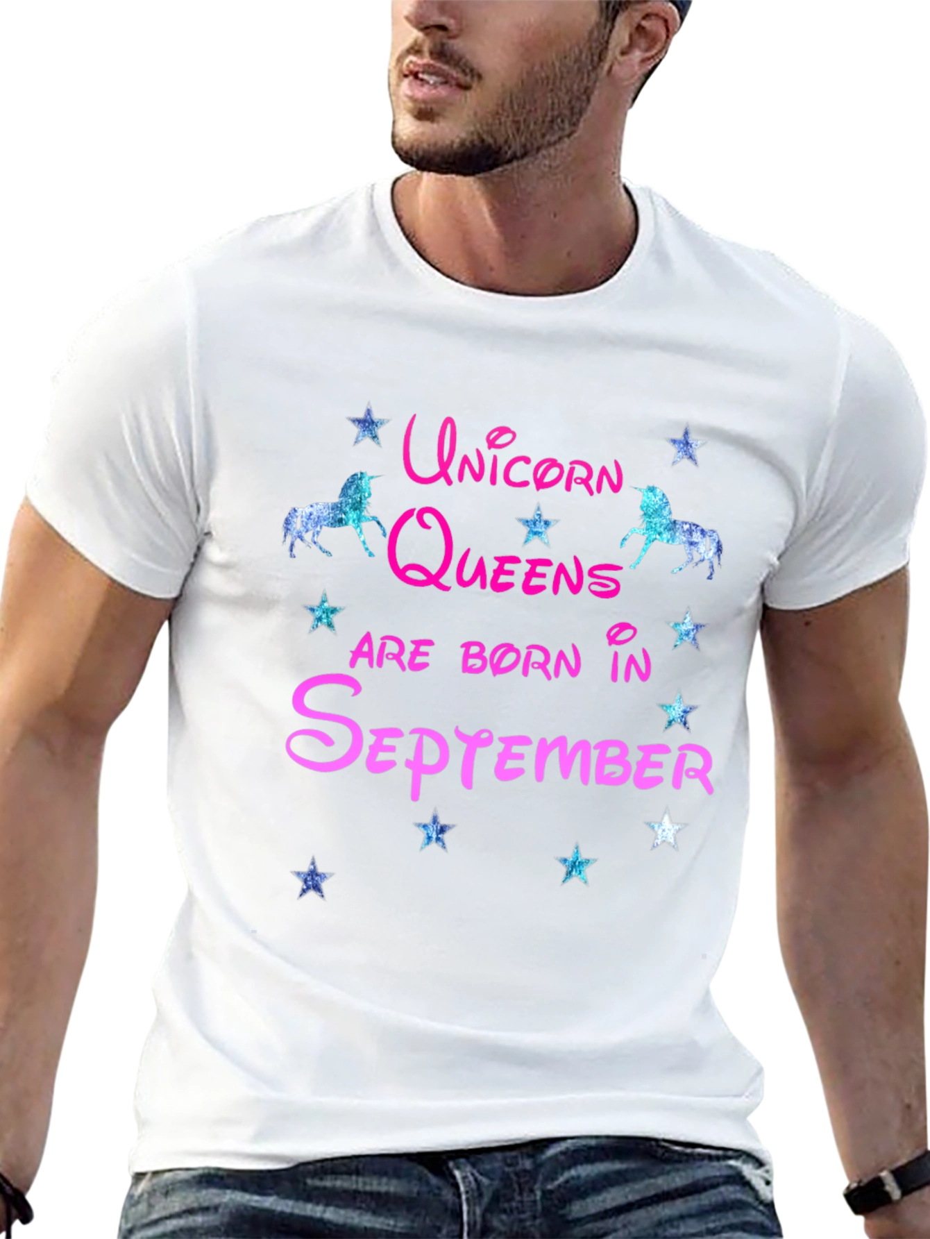 Black Unicorn Queens September Birthday T-Shirt view 13