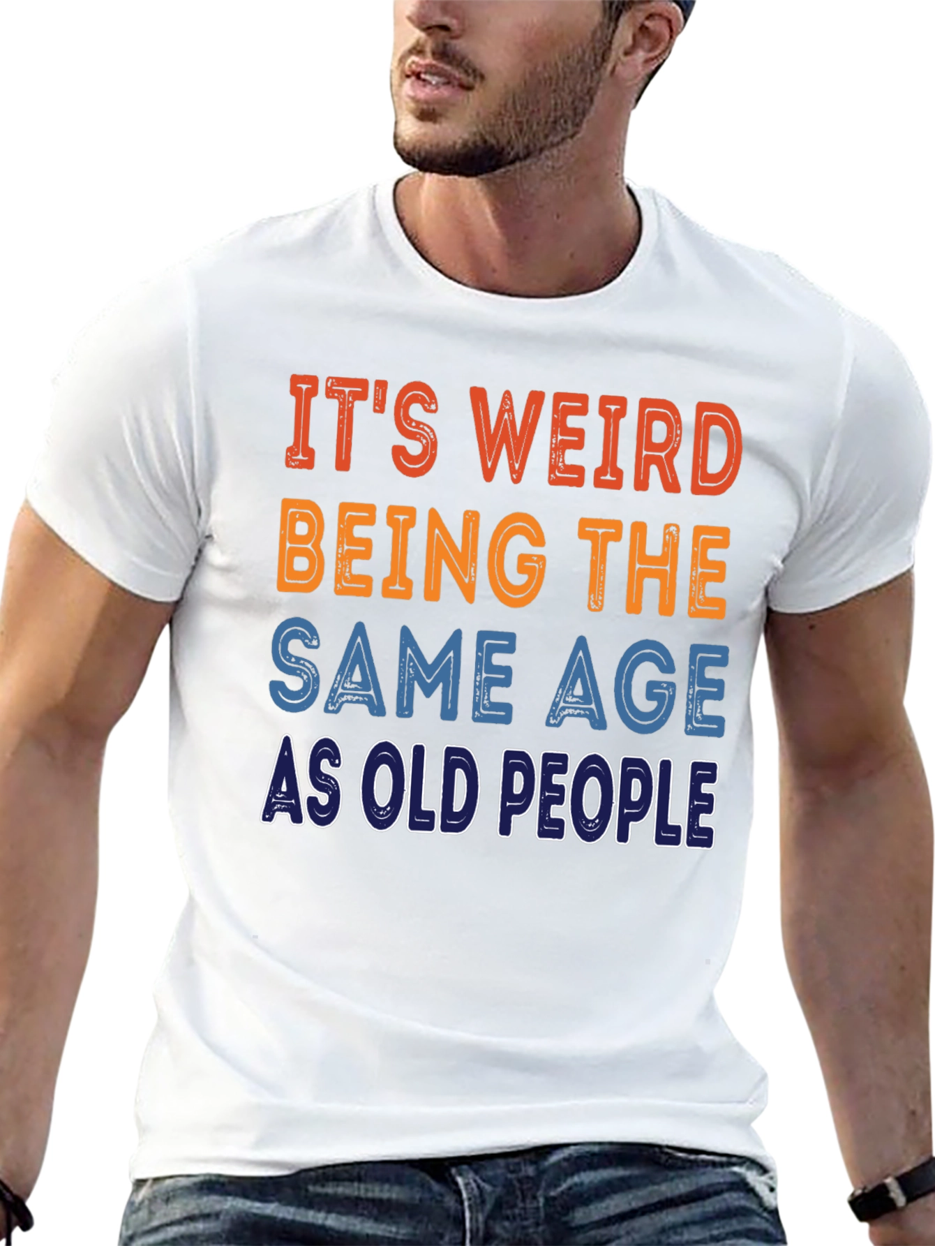 Black Funny Old People T-Shirt view 13
