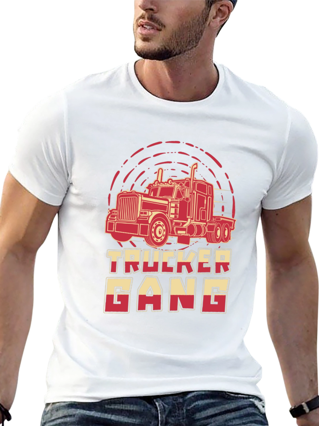 Trucker Gang Graphic Tee - Bold Truck Design - 13