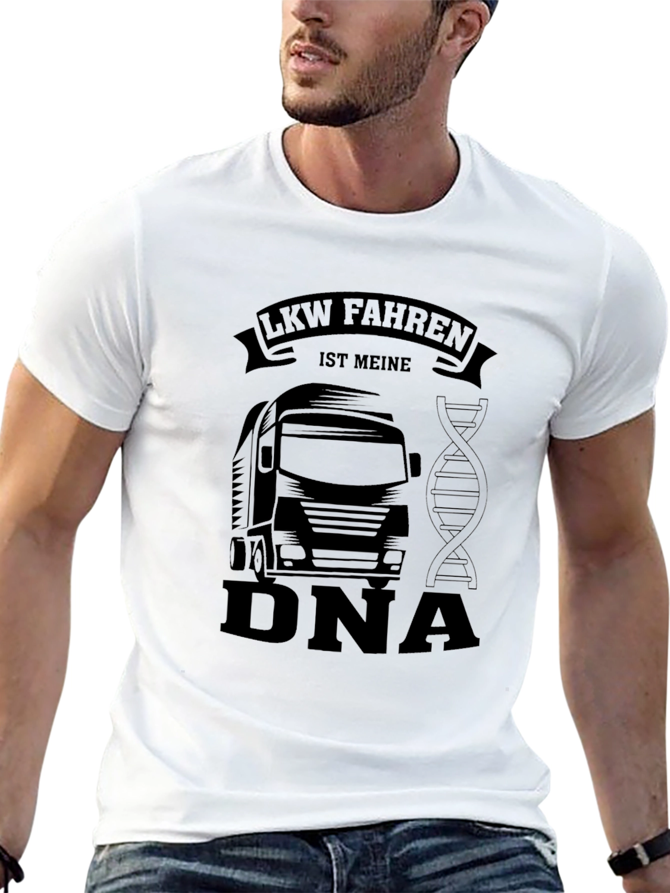 Black Trucker DNA Black T-Shirt view 13