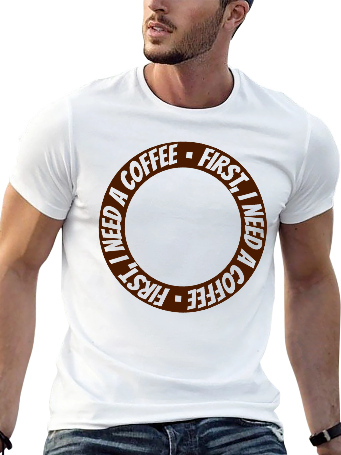 Black Coffee First Graphic Tee - Unisex Black T-Shirt view 13