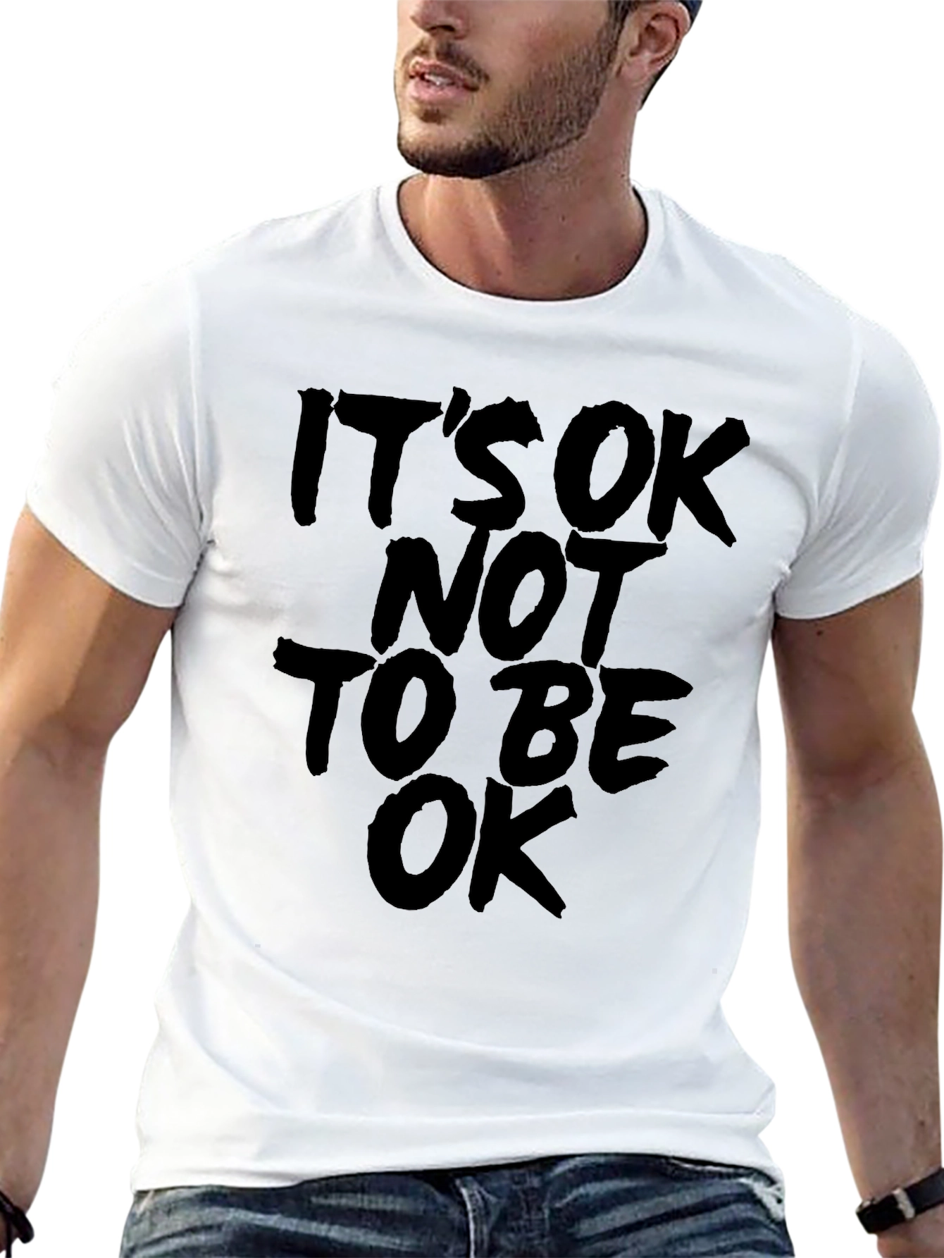 Black It's Ok Not To Be Ok Graphic Tee - Black view 13