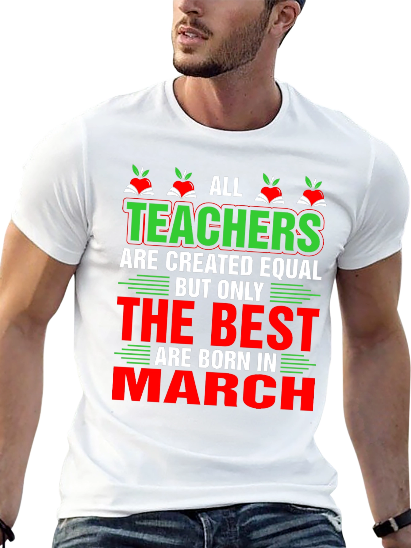 Black All Teachers are Created Equal T-Shirt view 13