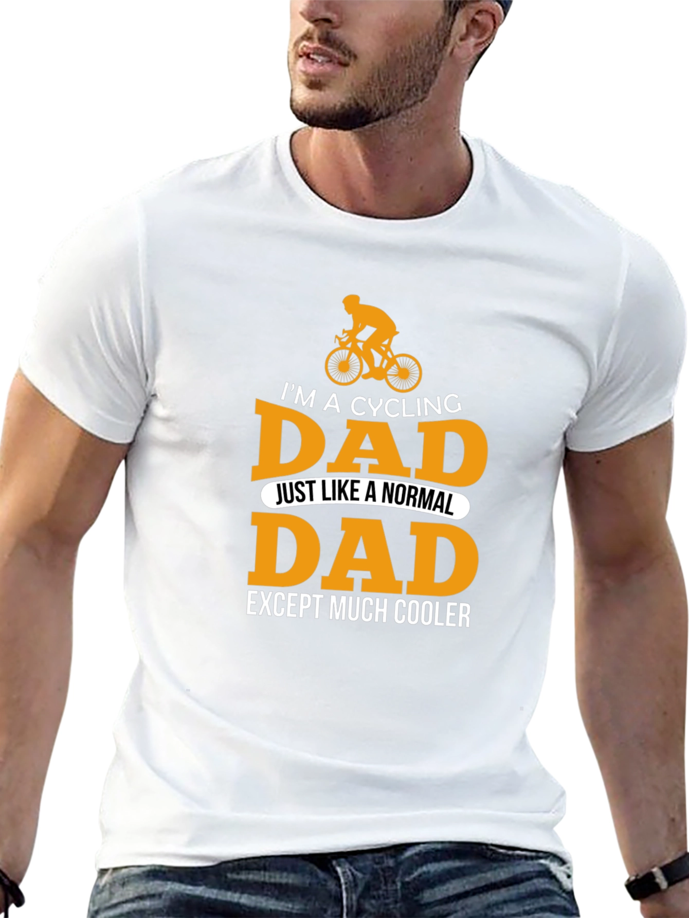 Black Cycling Dad T-Shirt - Cool Father's Day Gift view 13