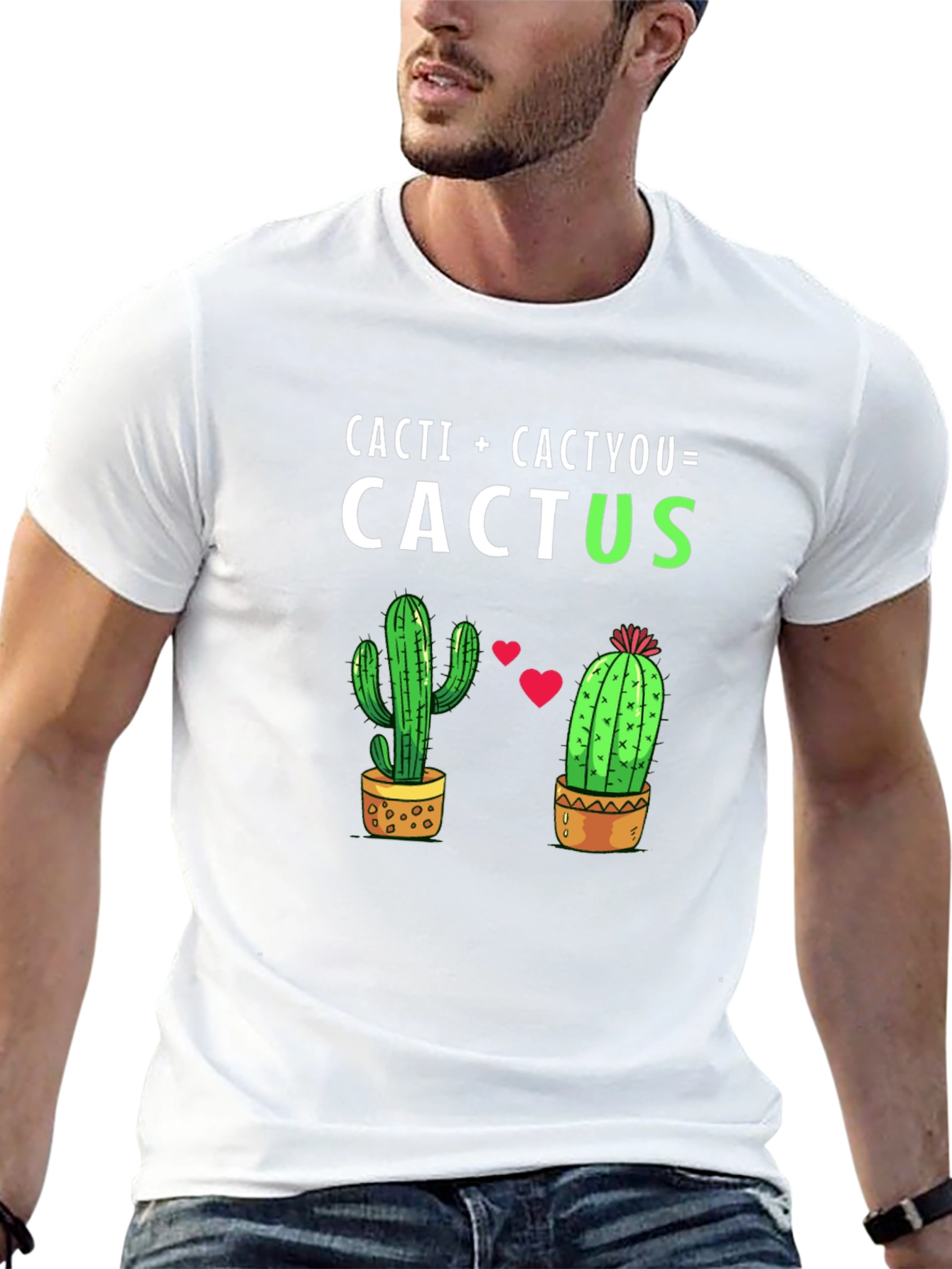 Black Cacti + Cactyou = Cactus T-Shirt view 13