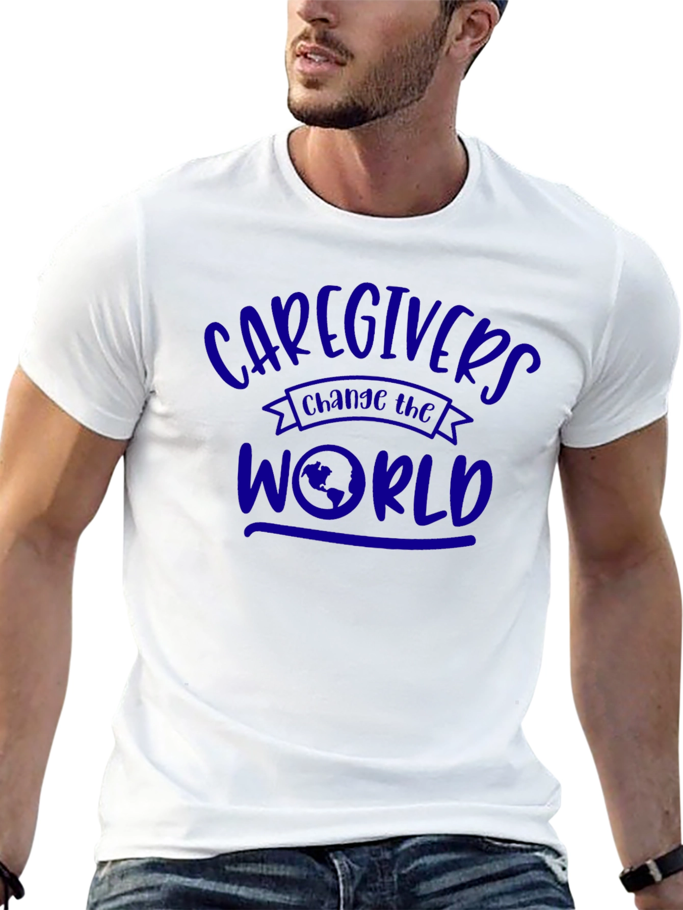 Black Caregivers Change the World Graphic T-Shirt view 13