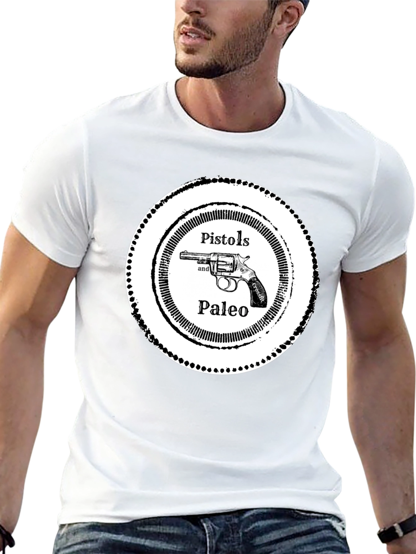 Pistols and Paleo Graphic Tee - Black - 13