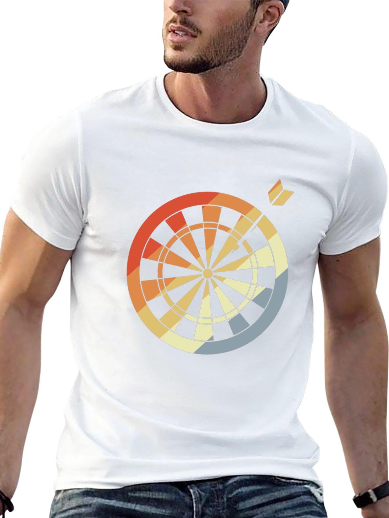 Black Retro Dartboard T-Shirt - Bullseye Tee view 13