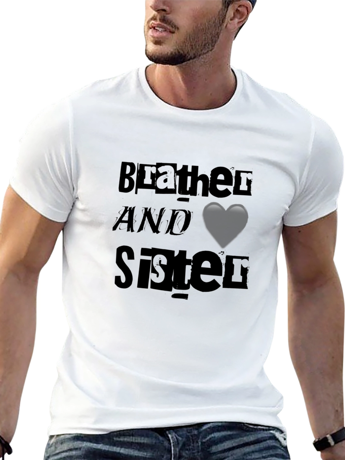 Black Brother and Sister T-Shirt - Black Graphic Tee view 13