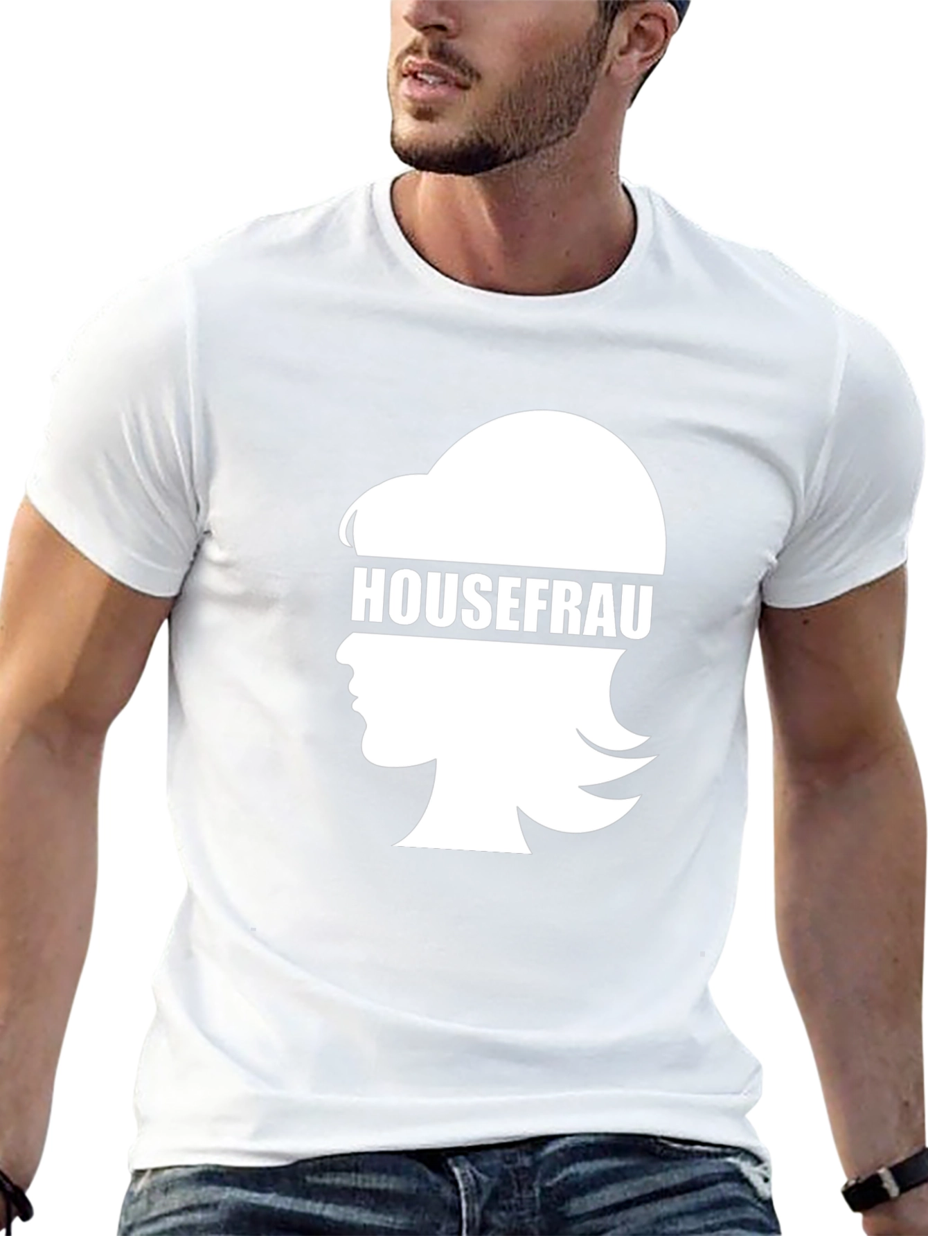 Black Housefrau Graphic T-Shirt - Funny Novelty Tee view 13