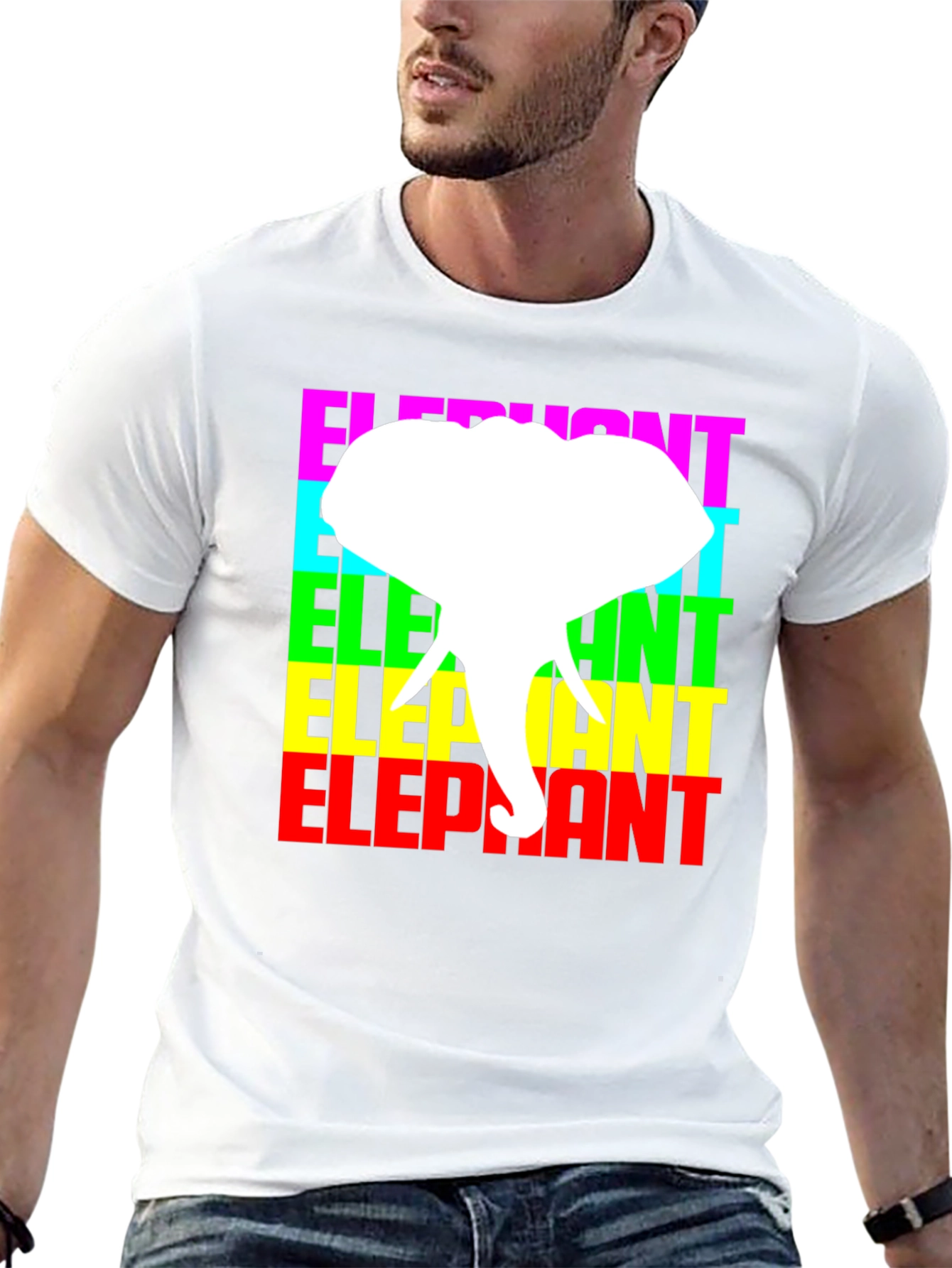 Black Elephant Graphic Tee - Colorful Design view 13