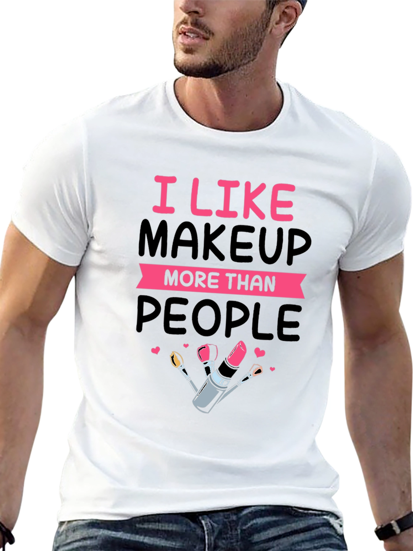 Black I Like Makeup T-Shirt view 13