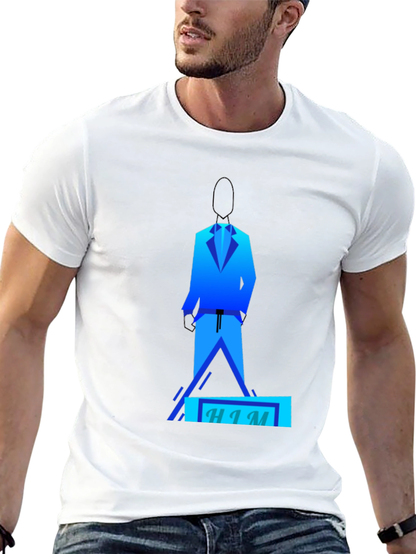 Geometric HIM Graphic Tee - Modern Design - 13