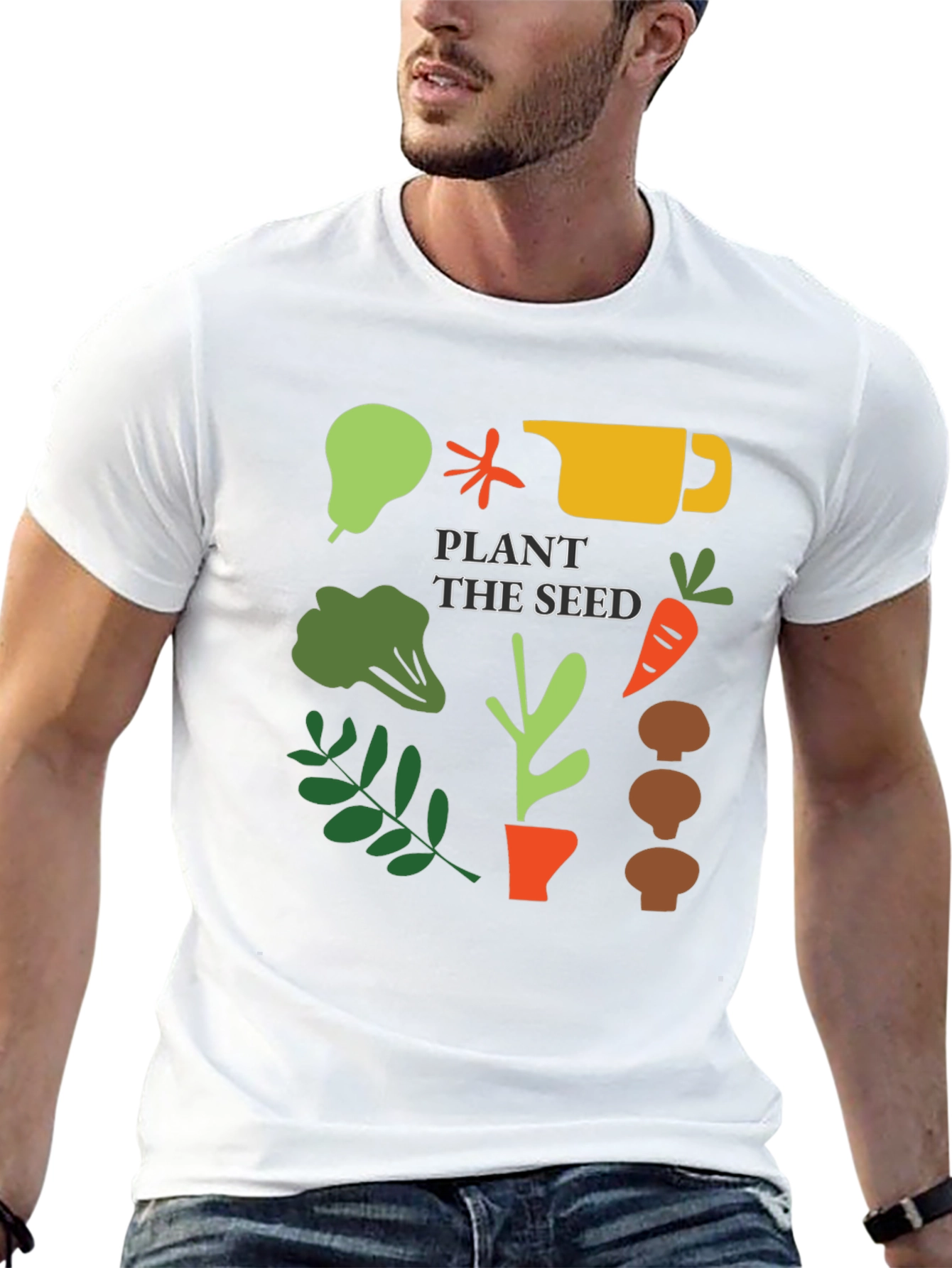 Black Plant the Seed Graphic Tee - Gardening T-Shirt view 13