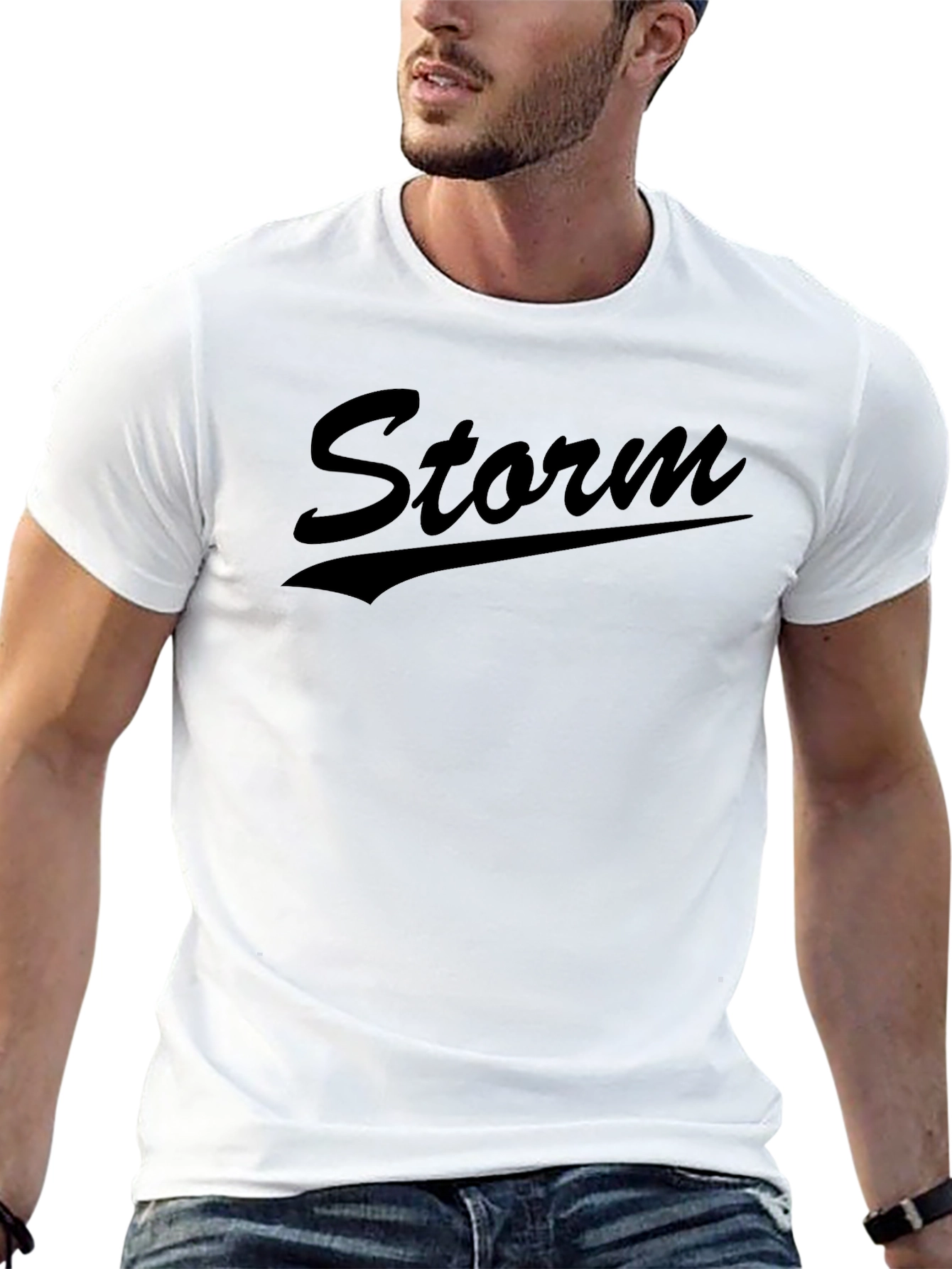 Black Storm Graphic T-Shirt - Soft Cotton Blend view 13