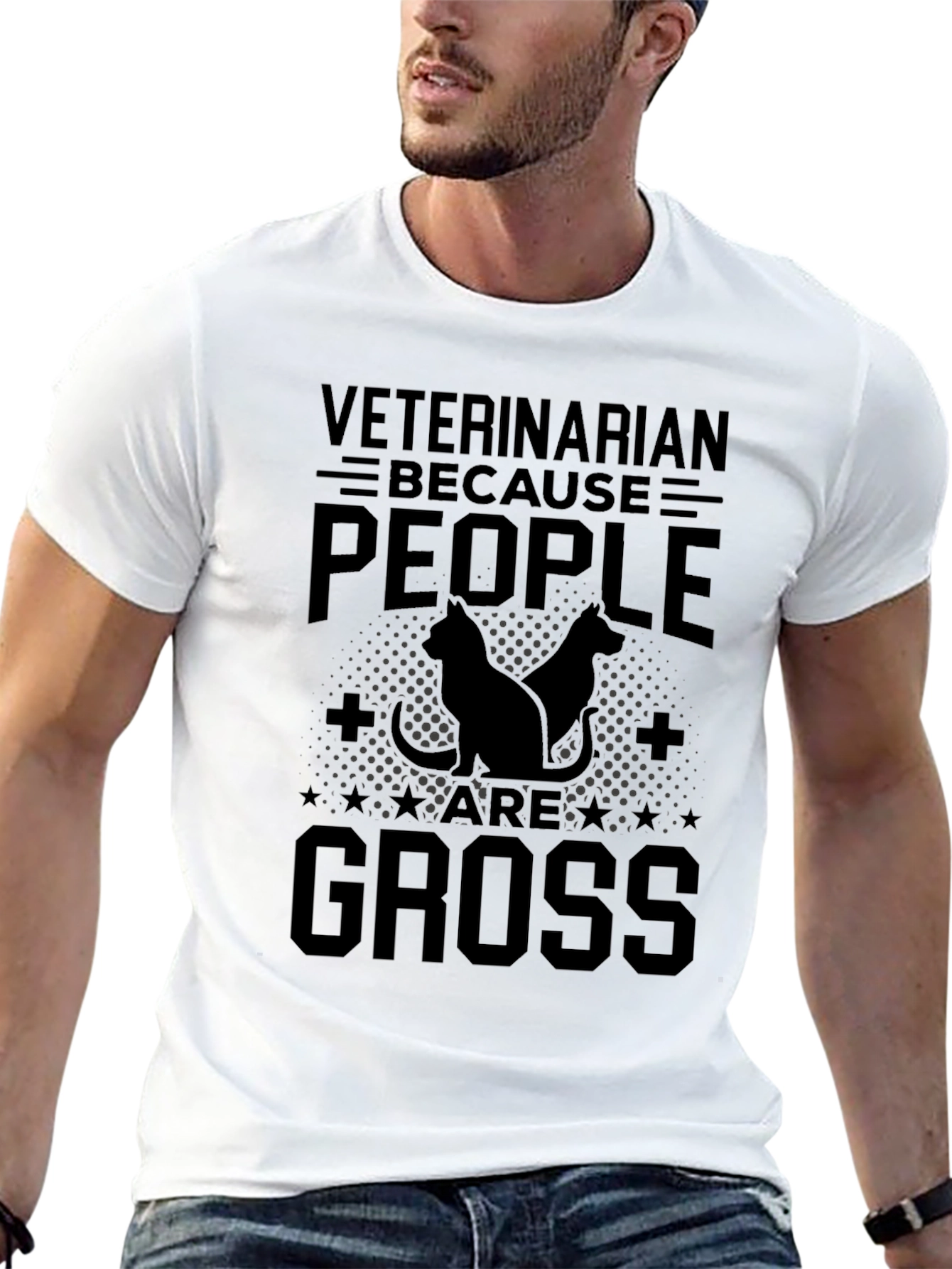 Black Veterinarian Because People Are Gross T-Shirt view 13