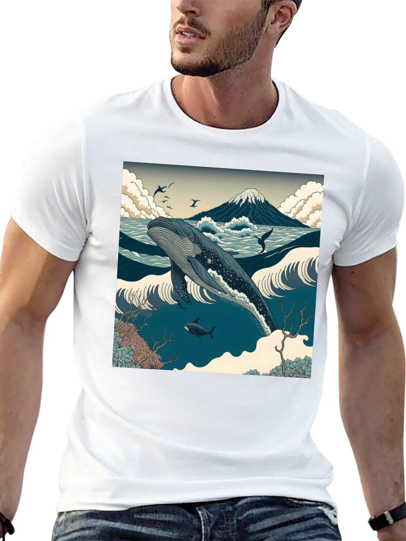 Whale Print T-Shirt - 13