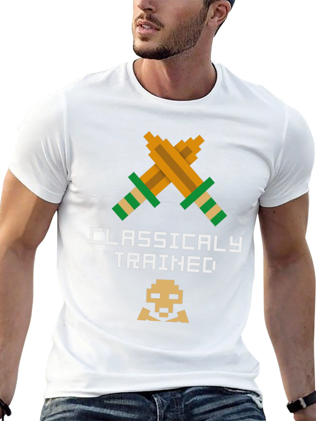 Black Classically Trained Retro Gamer T-Shirt view 13