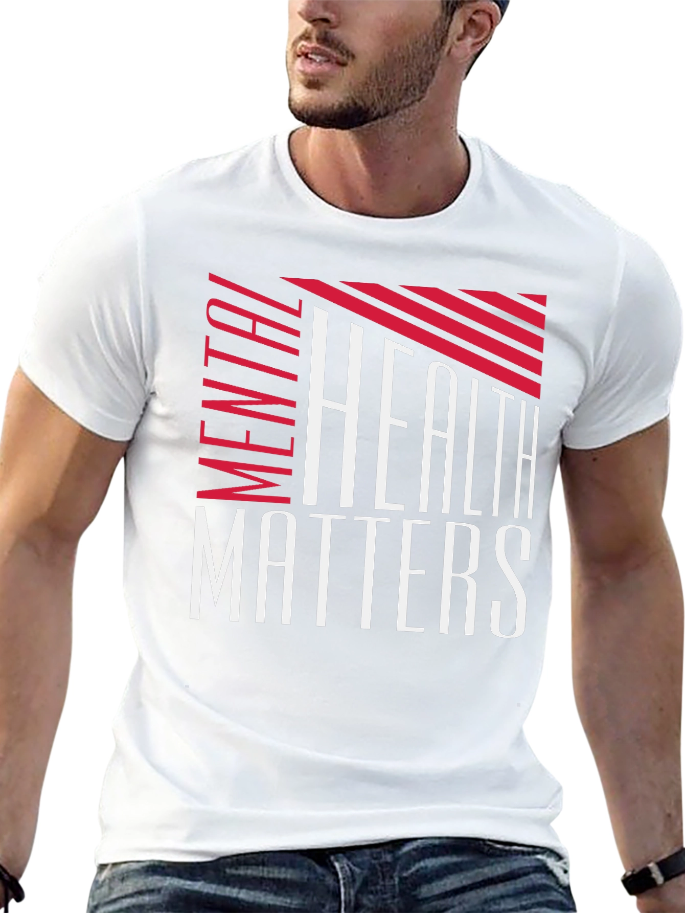 Black Mental Health Matters Graphic Tee - Black view 13